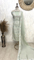 Oraganza Unstitched Suit Set With Katdana Work
