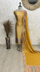 Luxurious silk unstitched suit