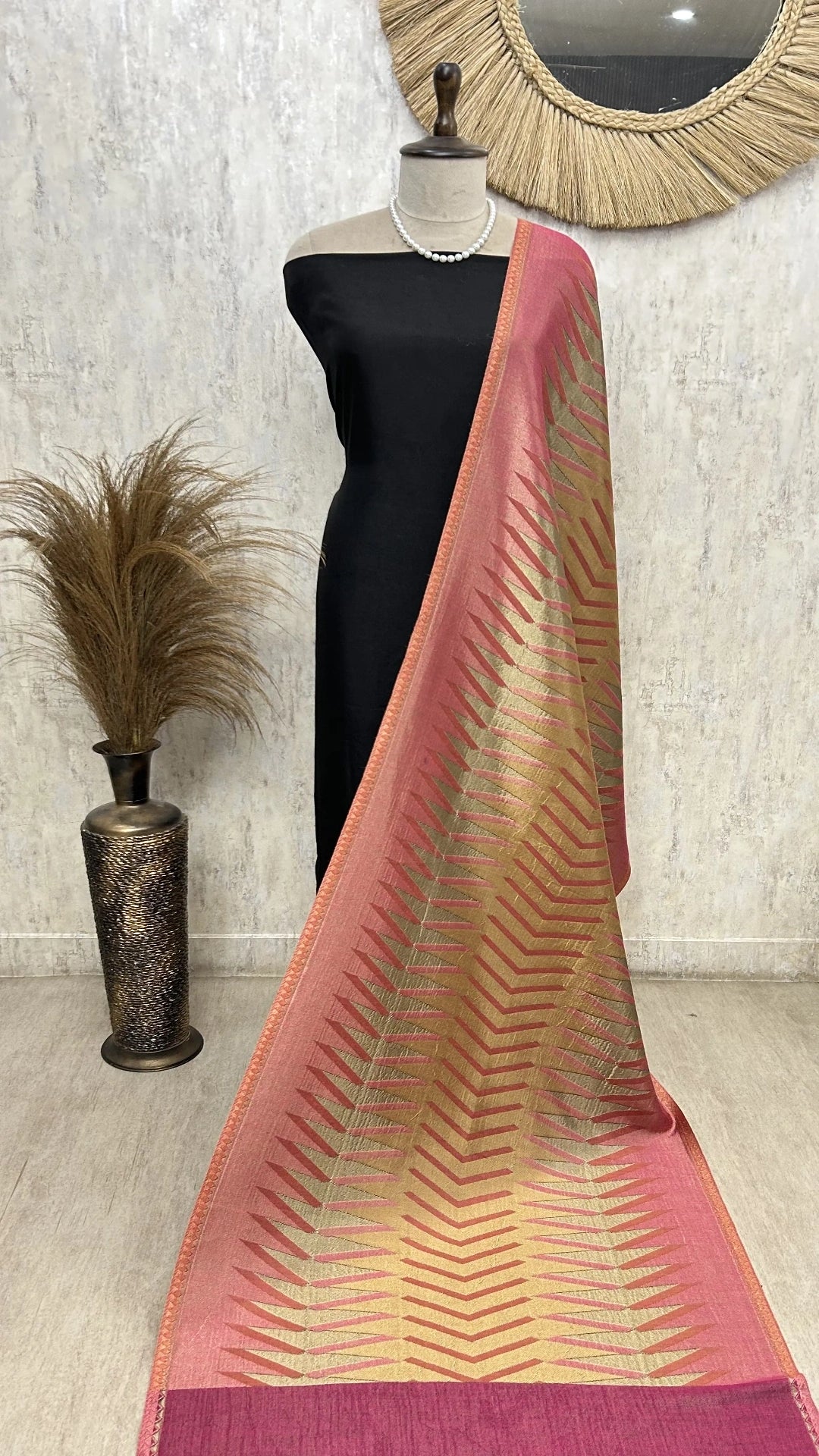 Moonlight reversible Ikkat Unisex Stoles With Curated Box Packaging