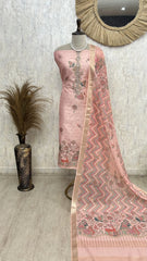 Folk Motifs Maheshwari Unstitched Suit