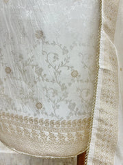 Banarasi Tissue Silk Unstitched Suit Set