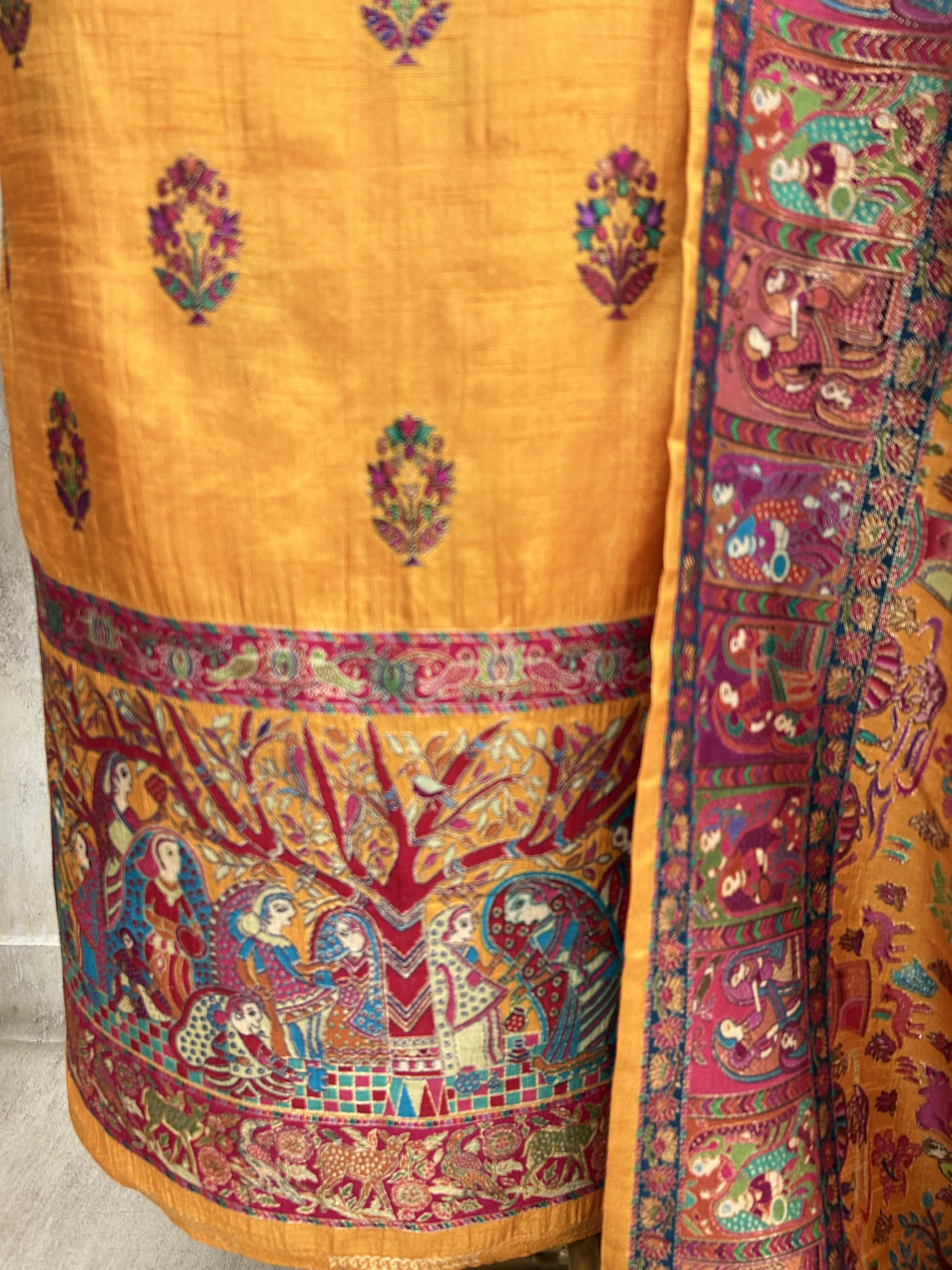 Traditional Silk Elegance Unstitched Suit