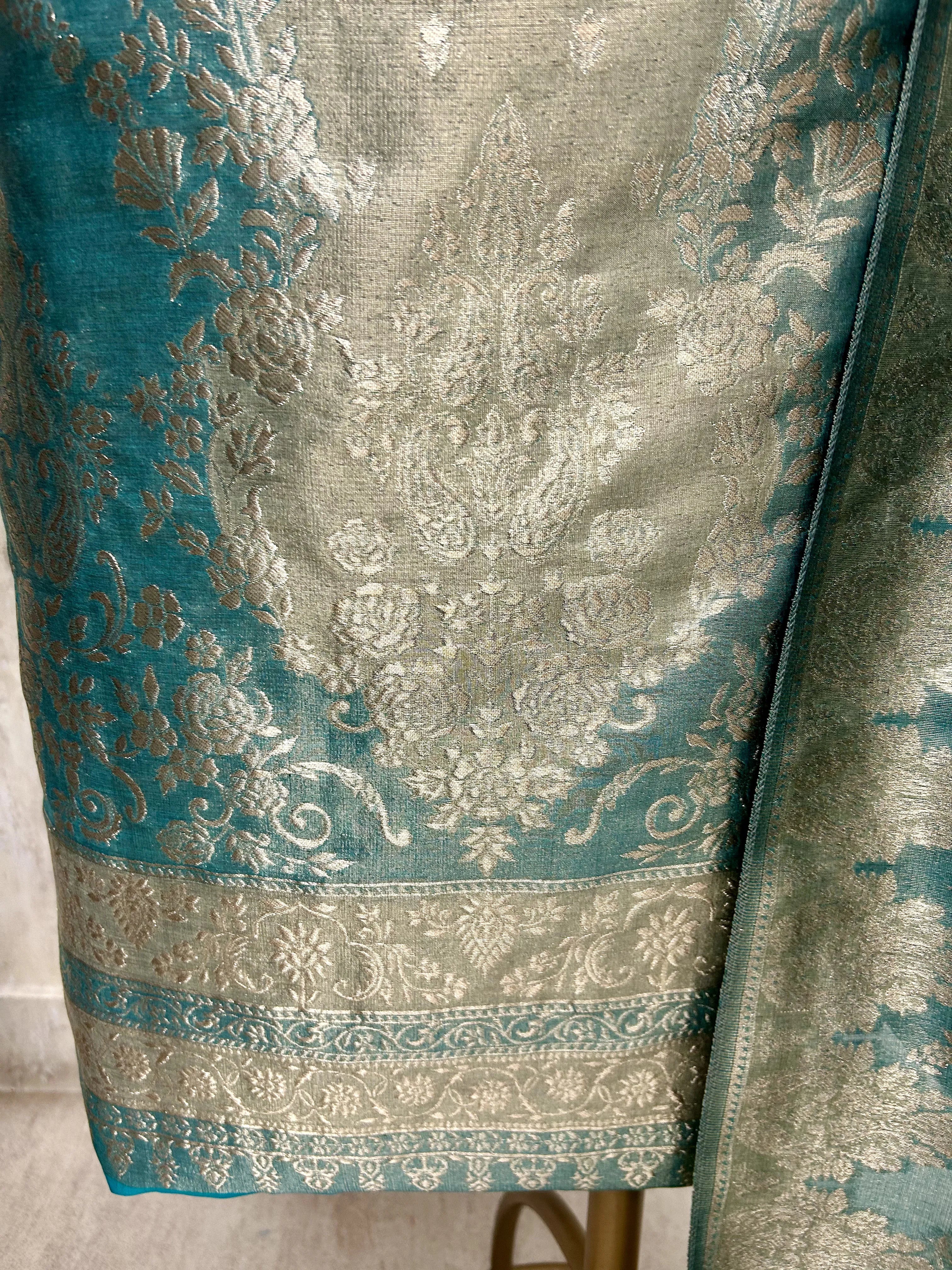 Fine Silk Luxury Unstitched Suit
