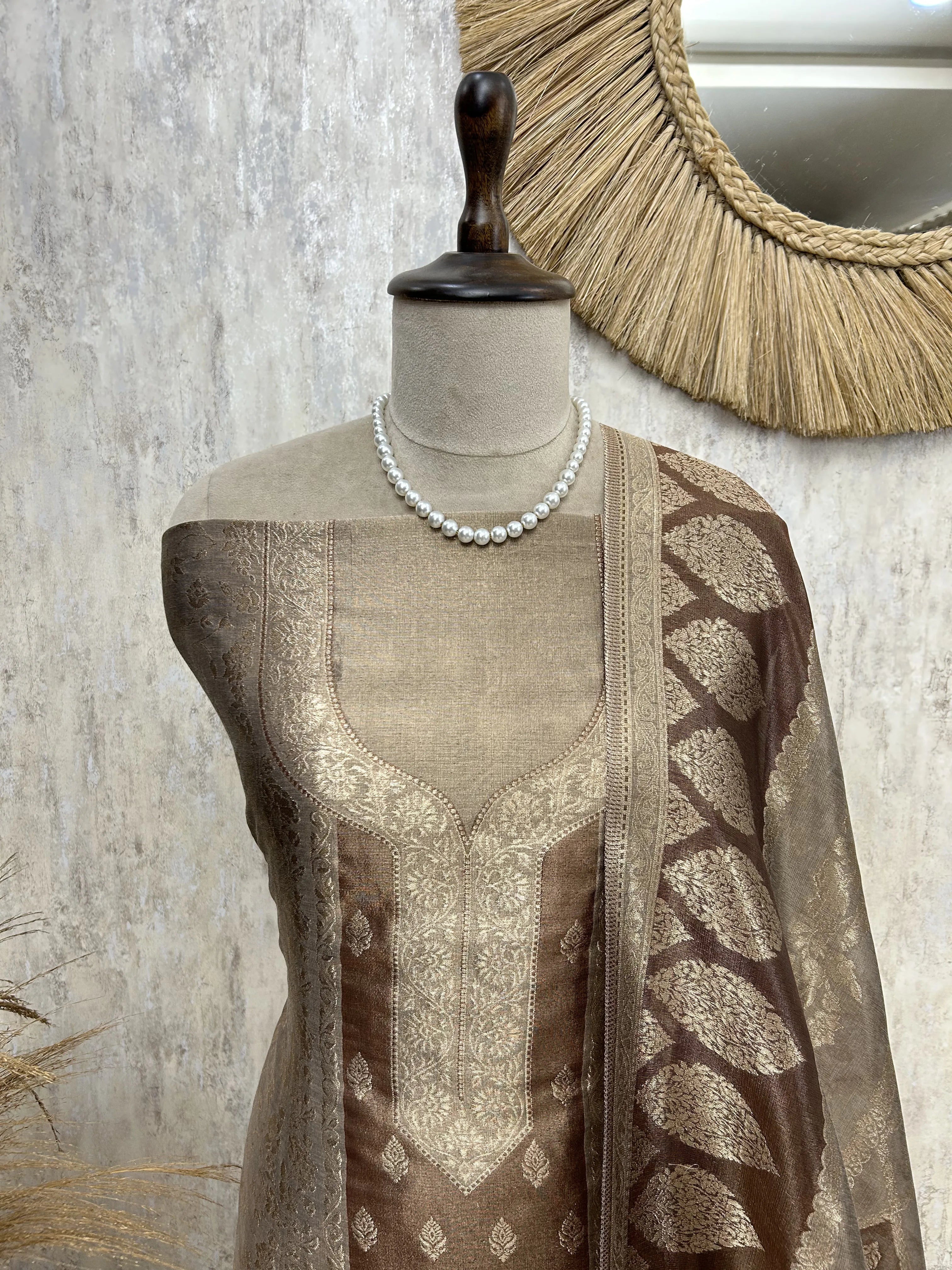 Fine Silk Luxury Unstitched Suit