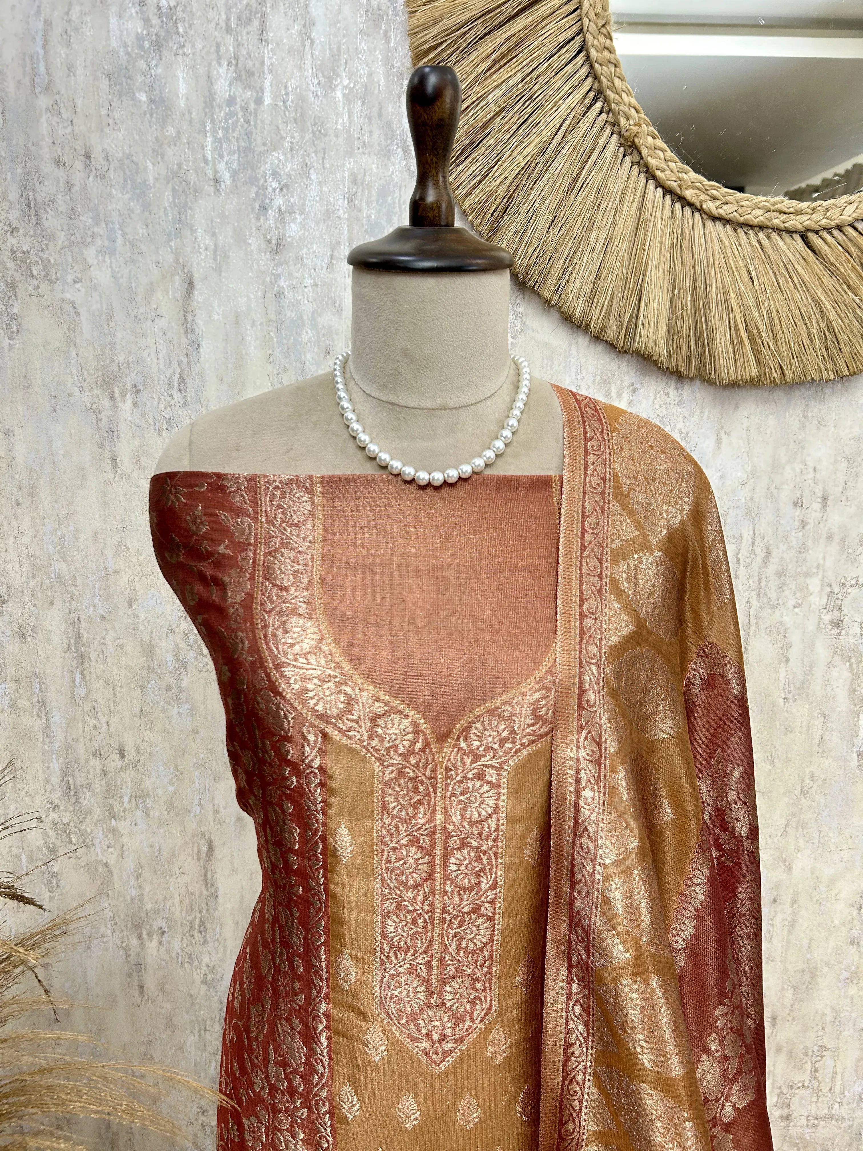 Fine Silk Luxury Unstitched Suit