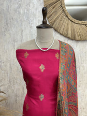 Fine silk Unstitched suit with Position Print
