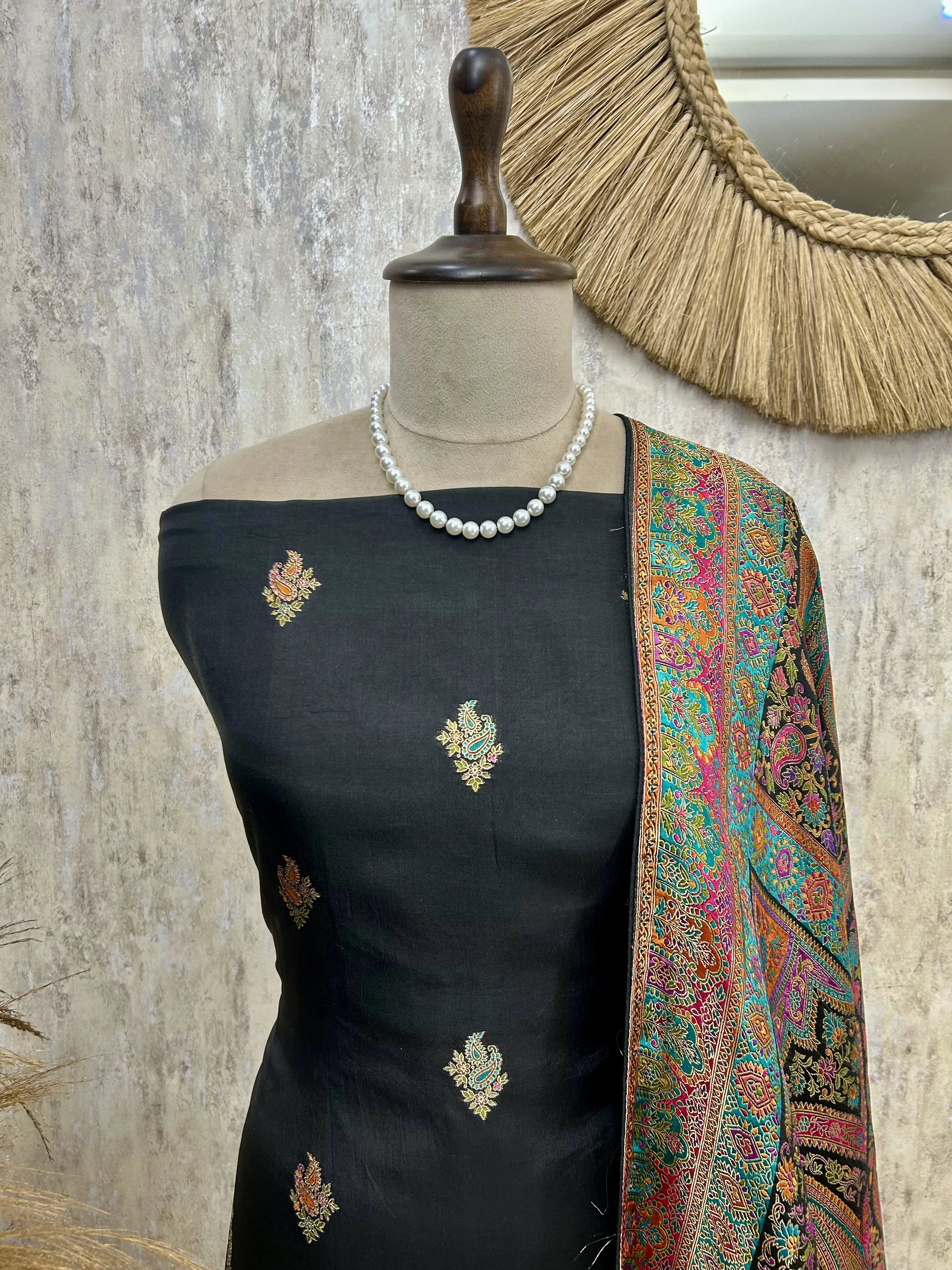 Fine silk Unstitched suit with Position Print