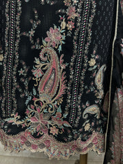 Zari Work Crepe Unstitched Suit Set