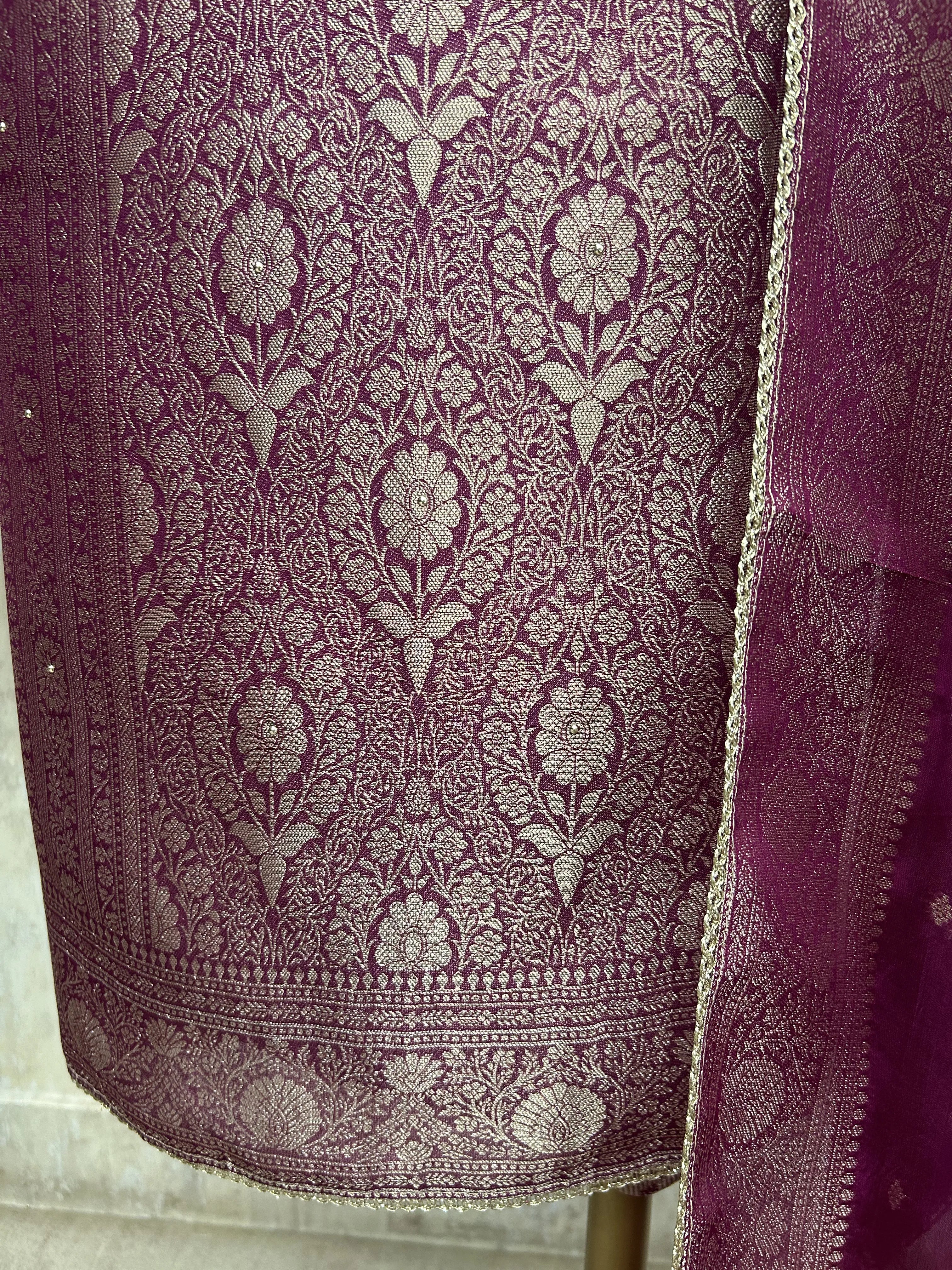 Brocade silk Luxury Unstitched suit