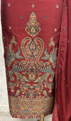 Cotton Silk Unstitched Suit with Jamdani weaving