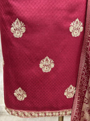 Cashmere wool Unstitched Suit with Aari work