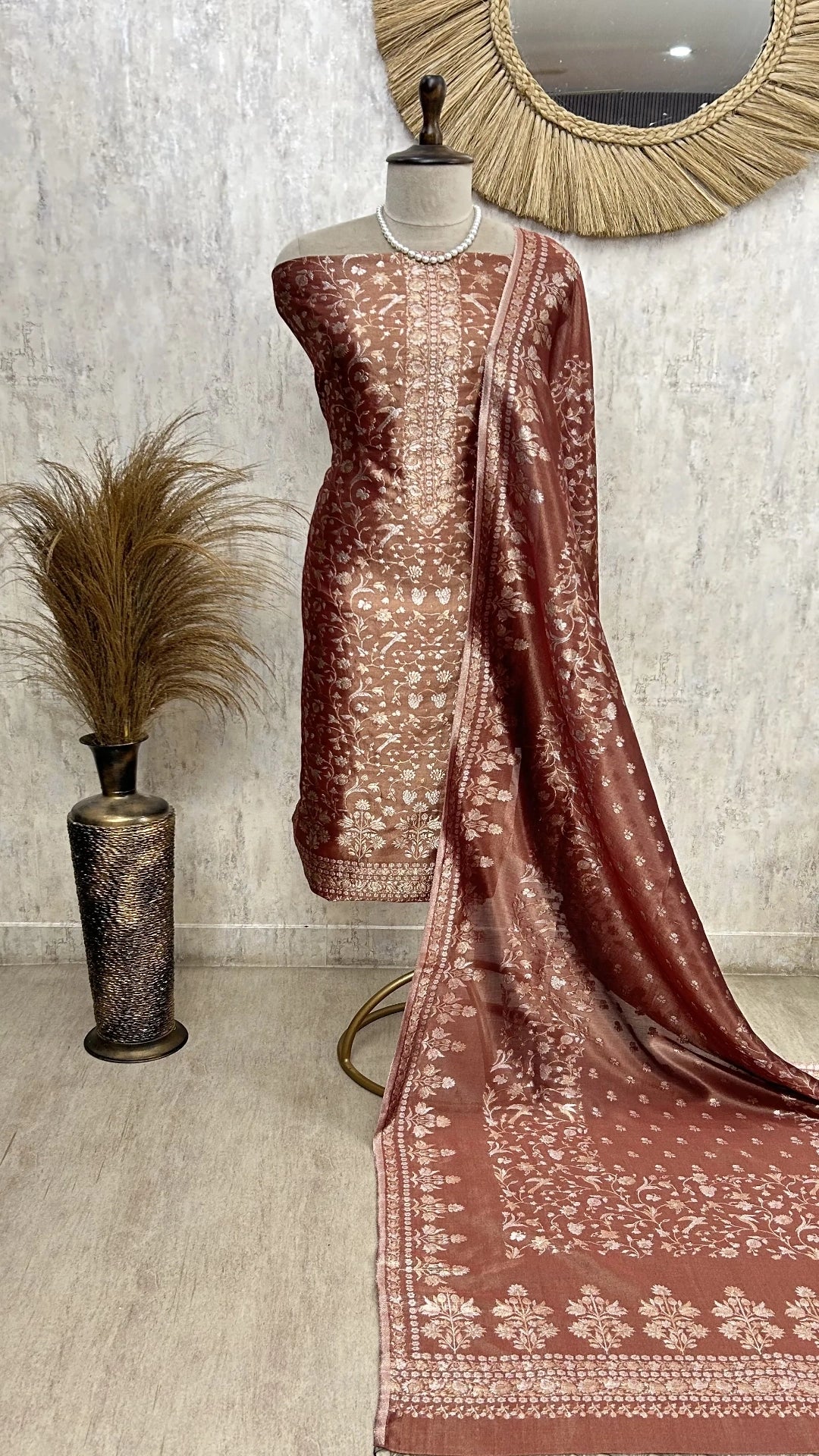 Fine Silk Elegance Unstitched Suit