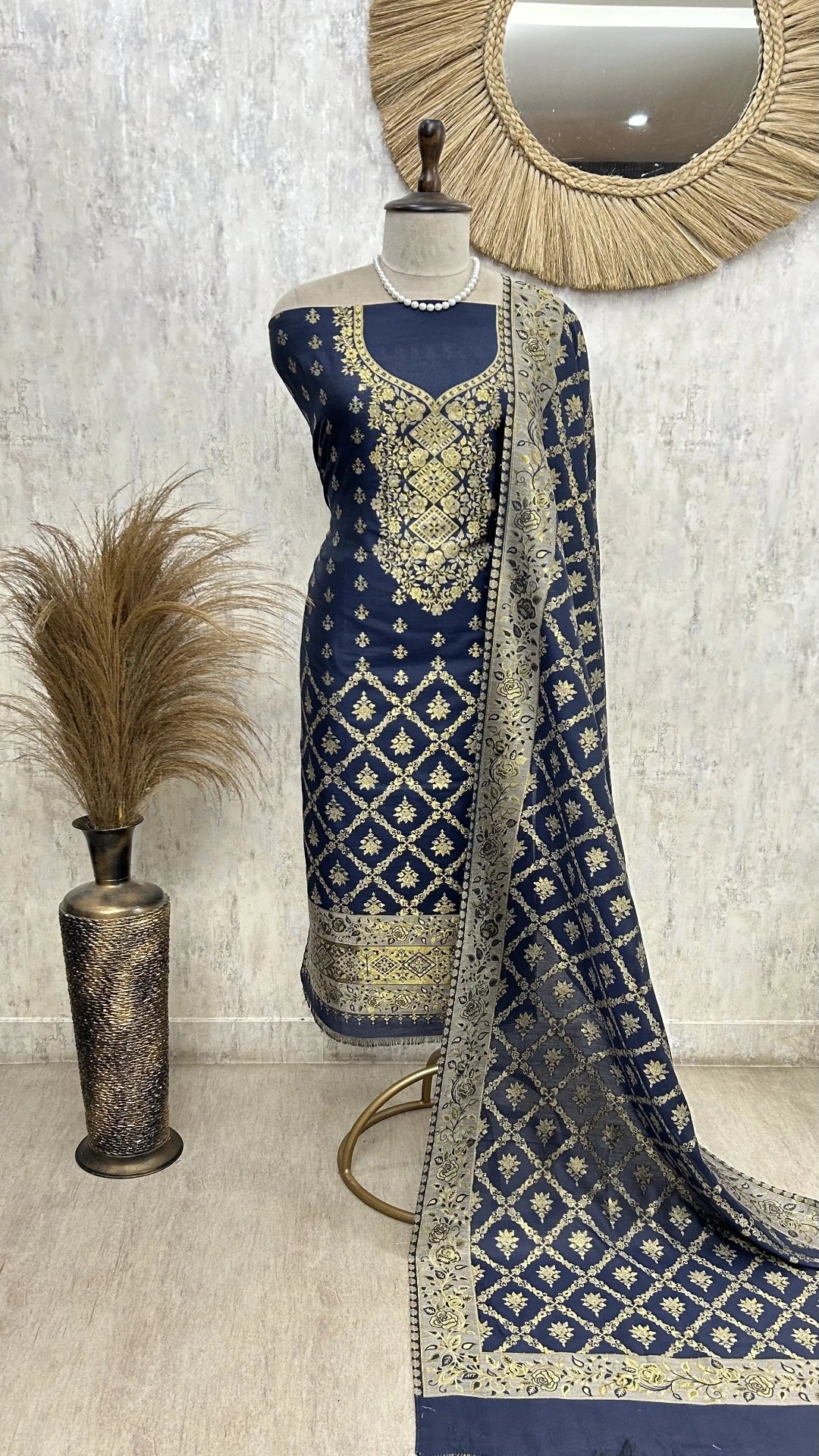 Royal Cotton Silk Unstitched Suit