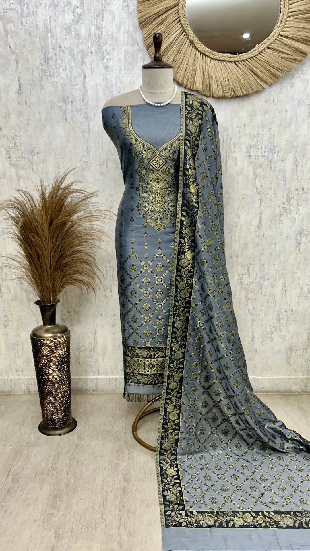 Royal Cotton Silk Unstitched Suit