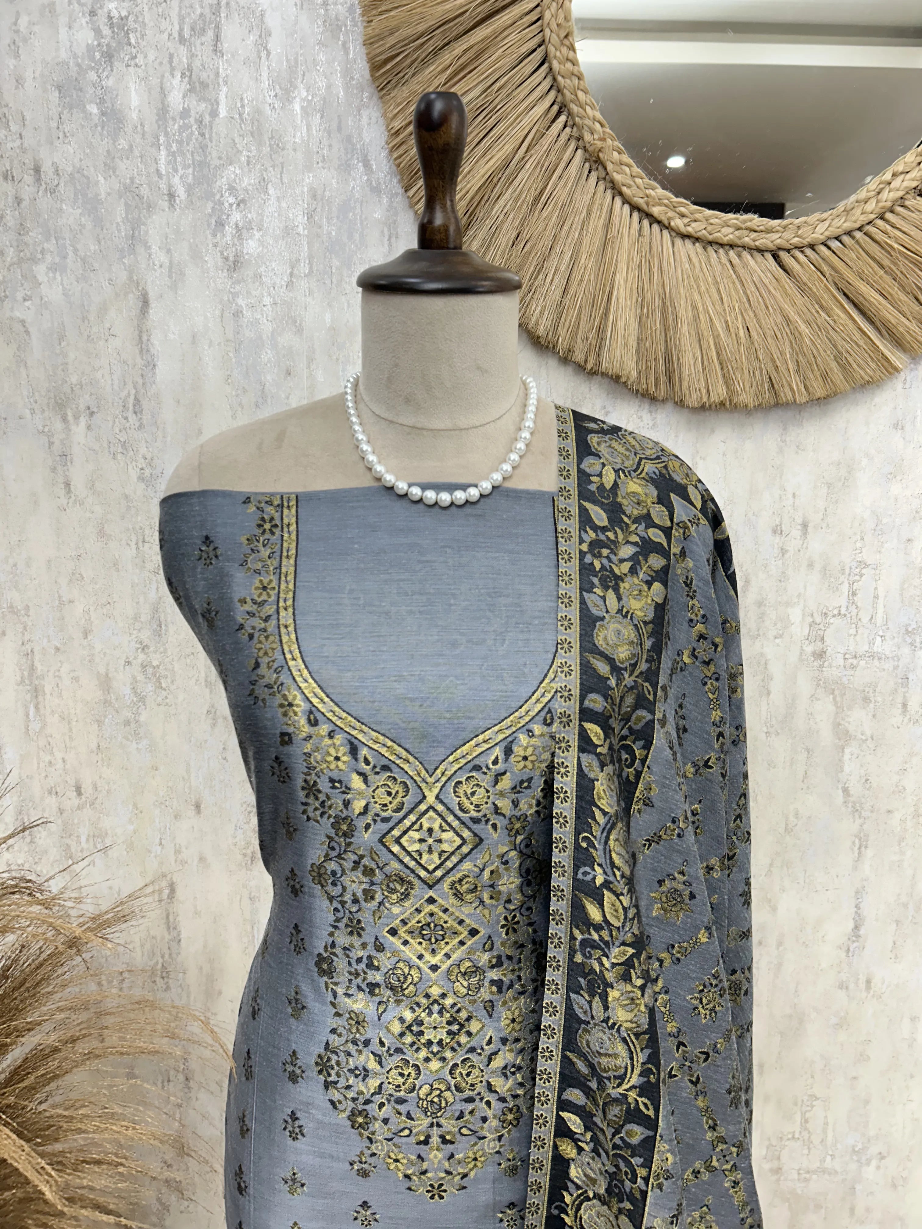 Royal Cotton Silk Unstitched Suit