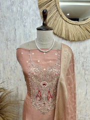 Blush Elegance Unstiched Suit
