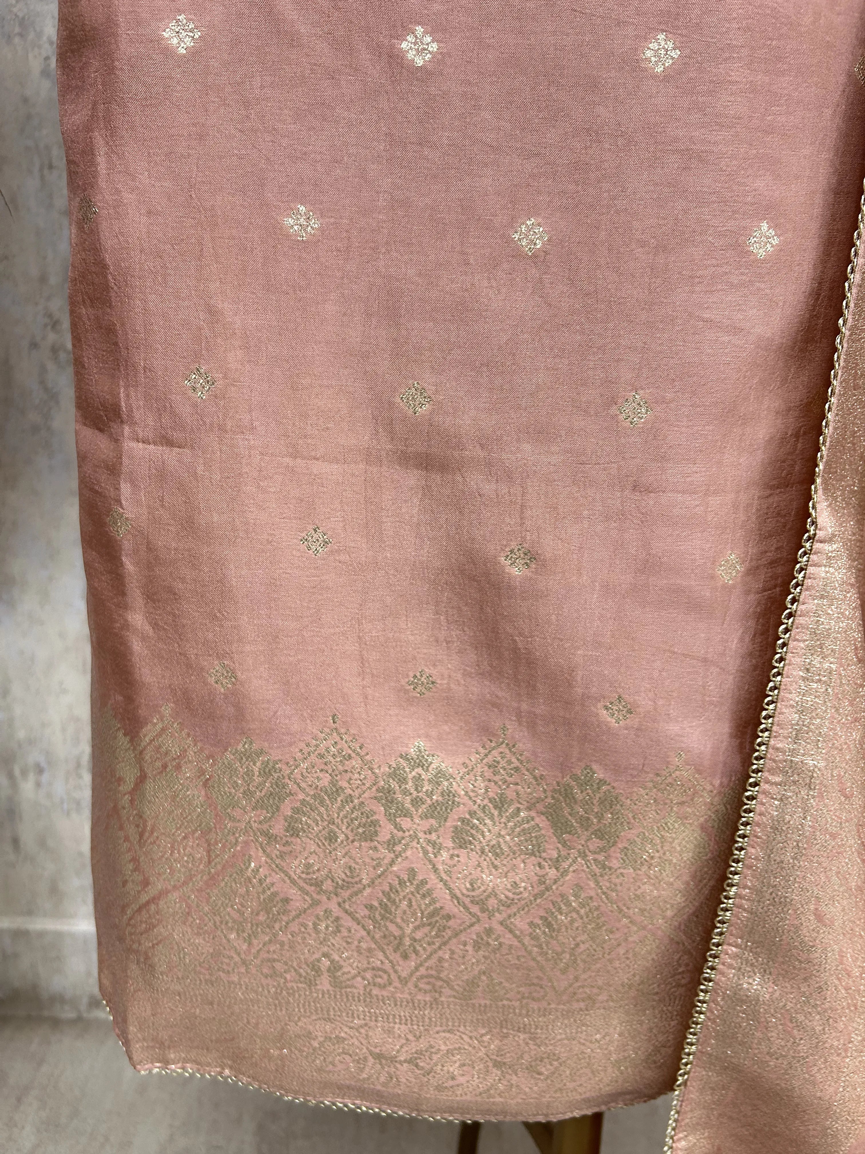 Blush Elegance Unstiched Suit