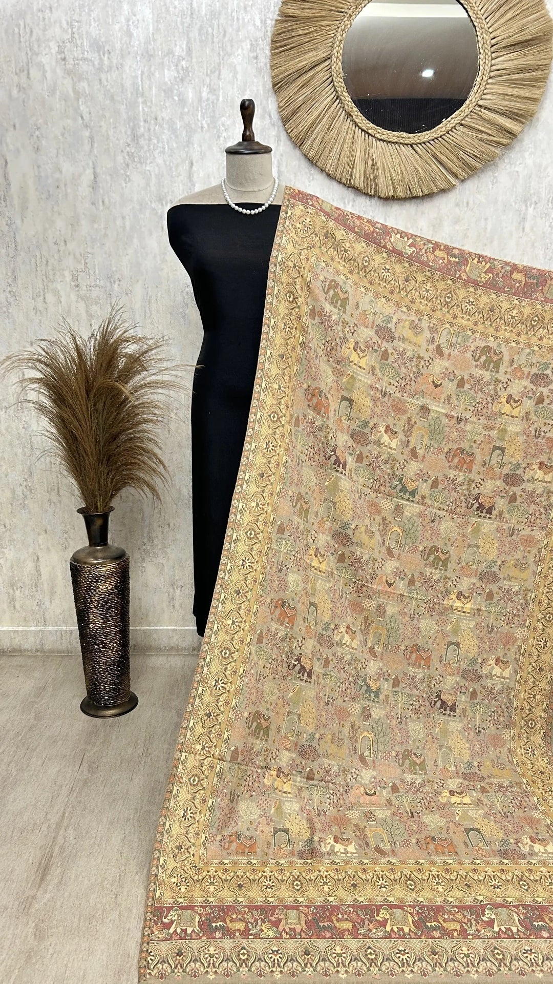 Non Reversible Pashmina Shawl With Curated Box Packaging