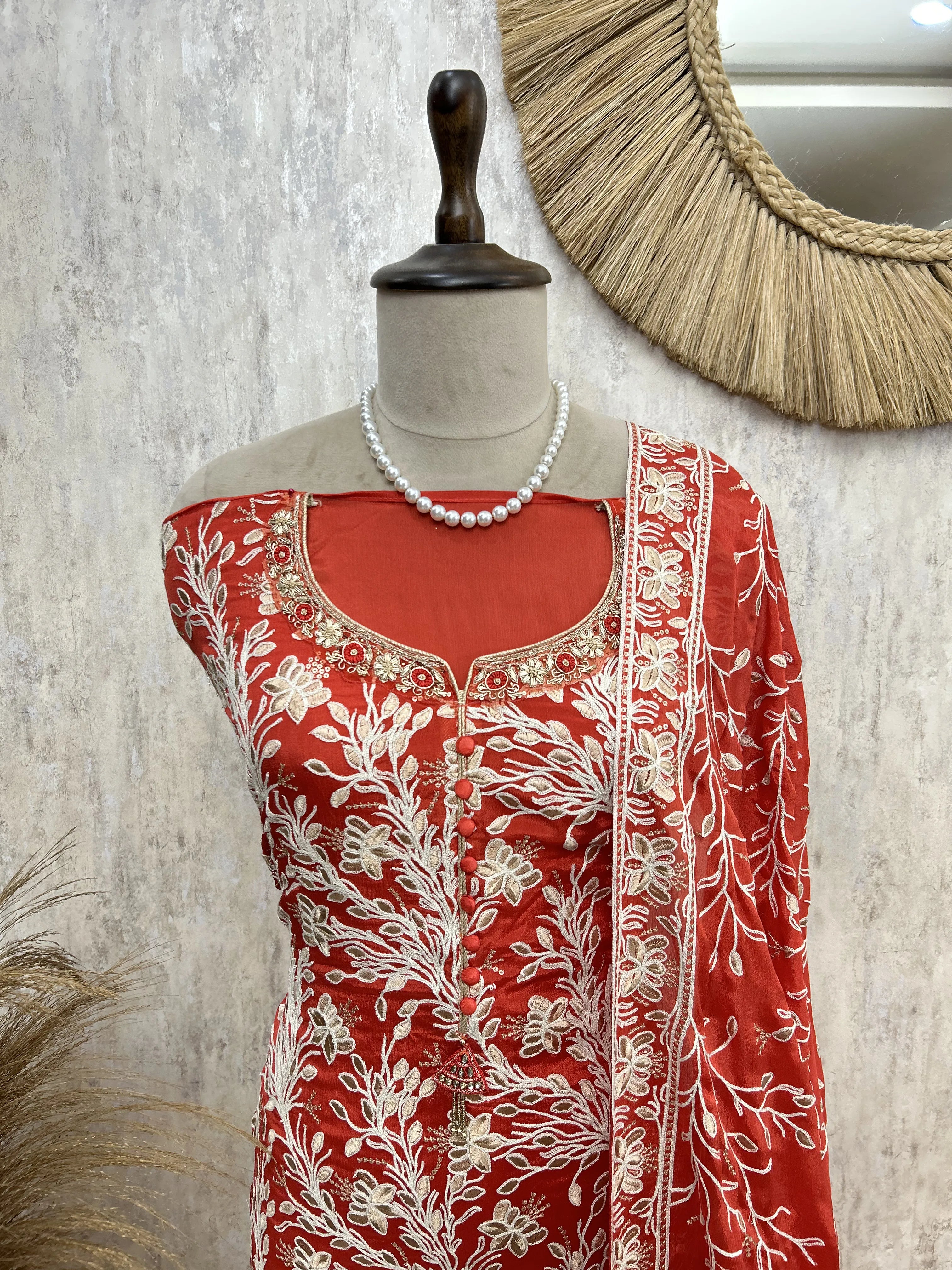 Elegant Embroidered Unstiched Suit