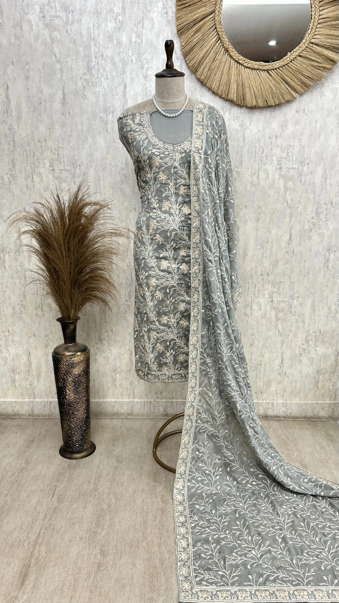 Elegant Embroidered Unstiched Suit