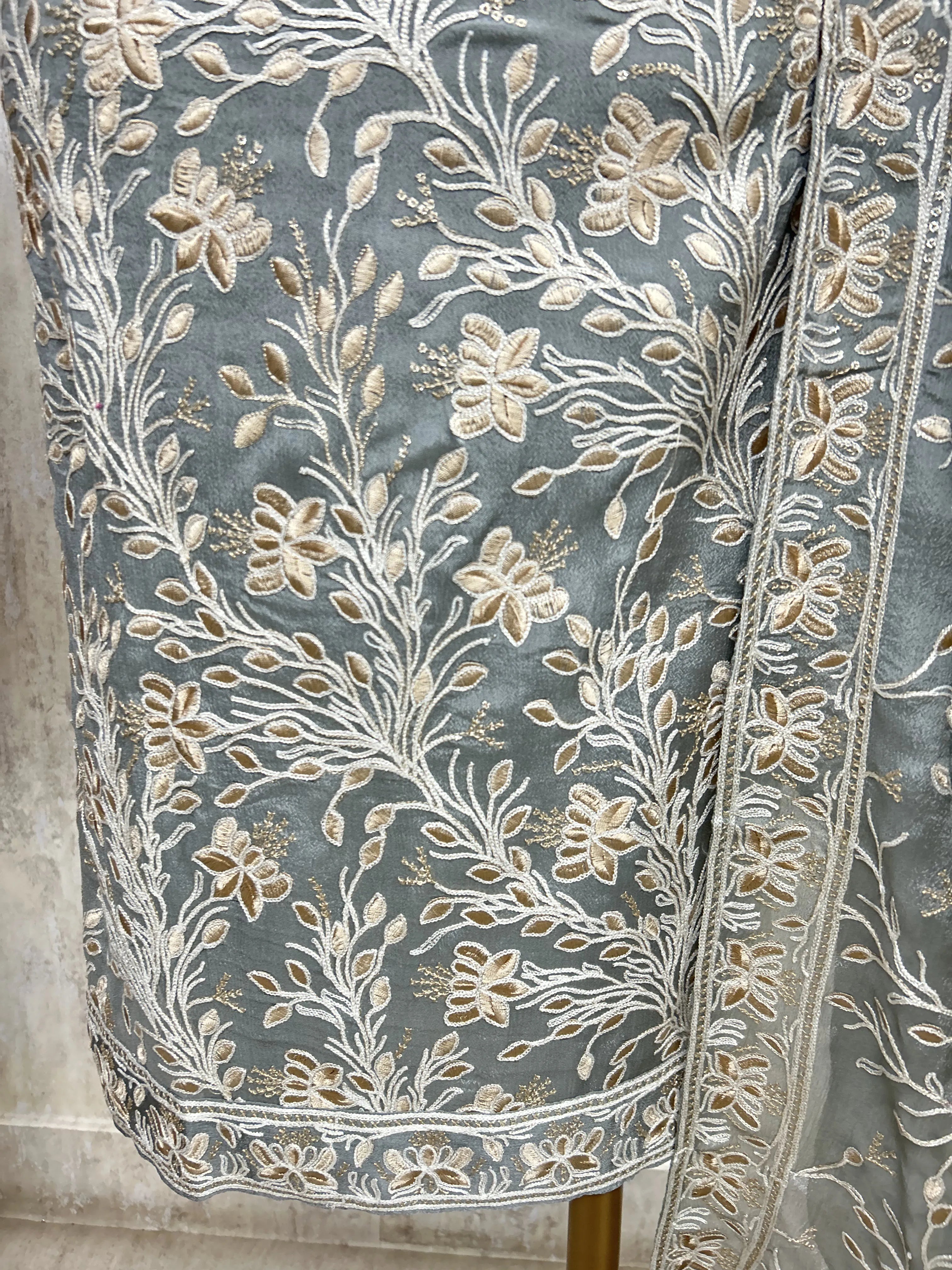 Elegant Embroidered Unstiched Suit