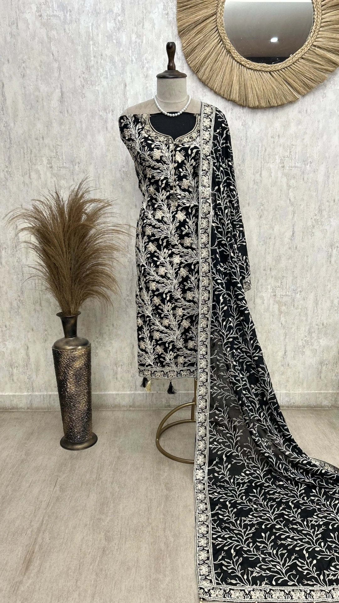 Elegant Embroidered Unstiched Suit