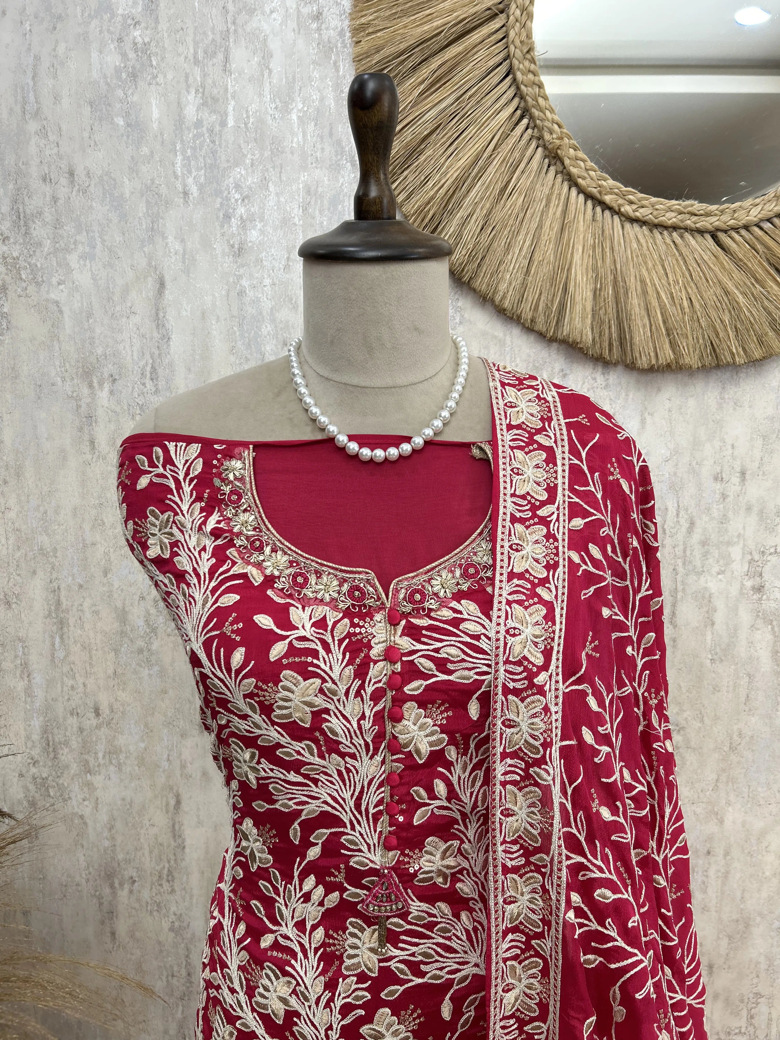 Elegant Embroidered Unstiched Suit