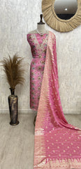 Embroidered Floral Unstiched suit