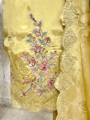 Floral Charm Unstiched Suit