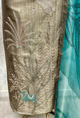 Floral pastoral hand embroidery unstiched suit