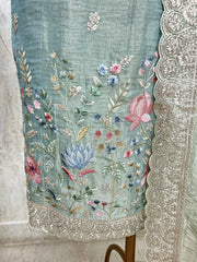 Pastel Garden Grace Unstiched Suit