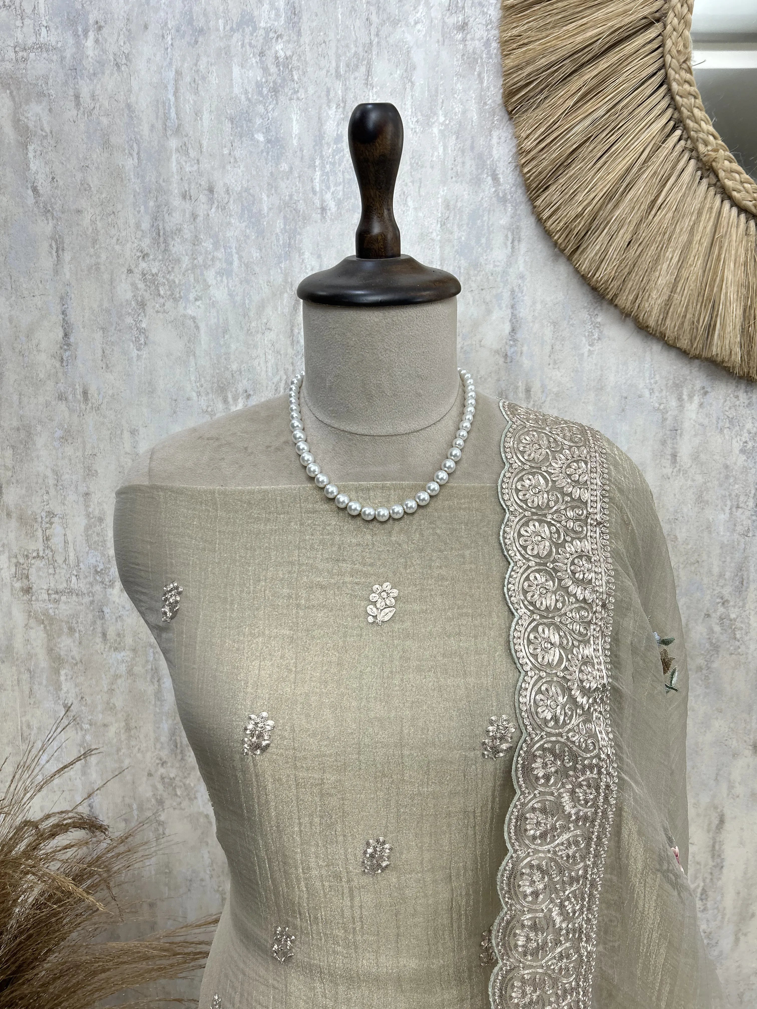 Pastel Garden Grace Unstiched Suit