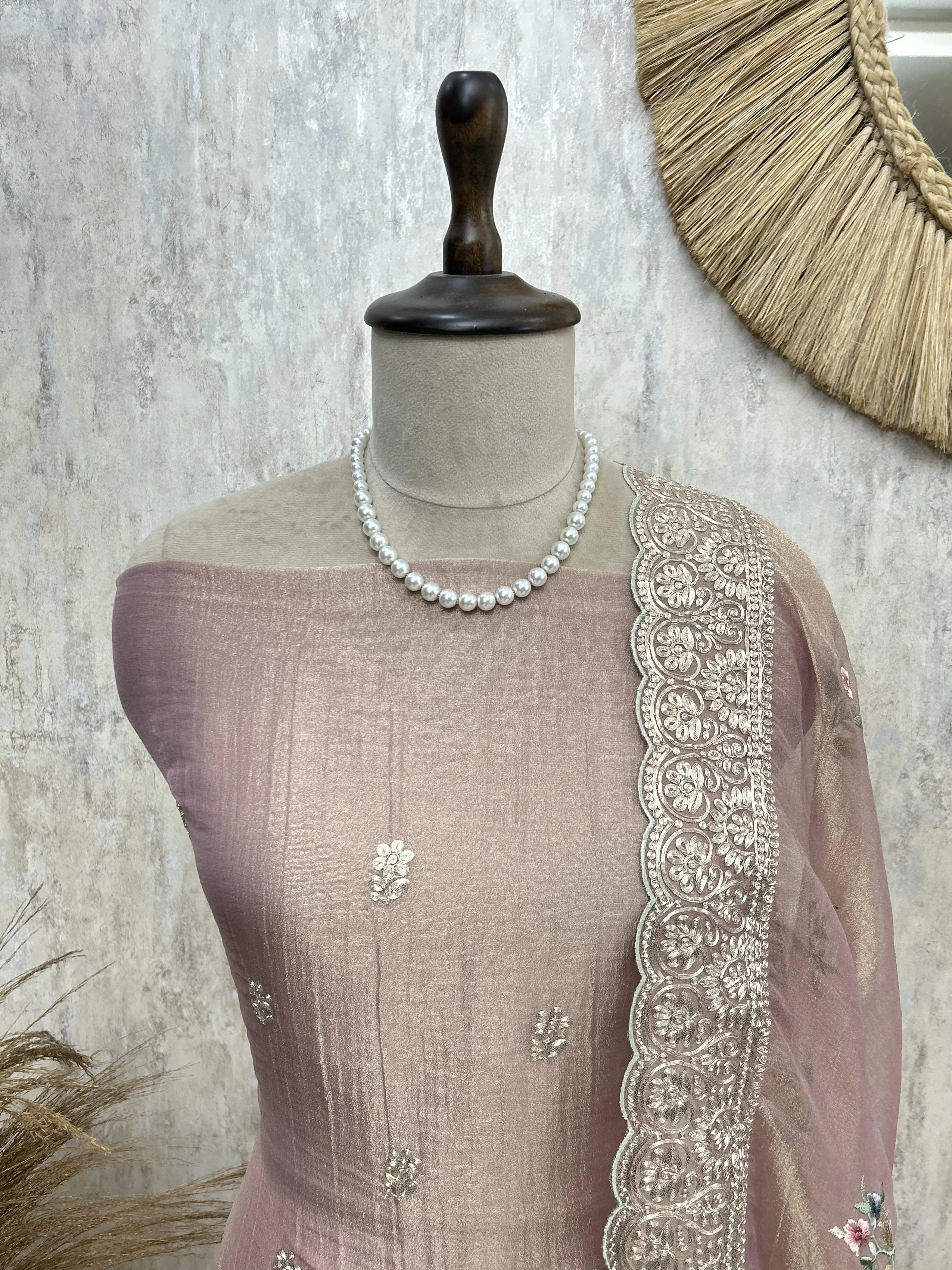 Pastel Garden Grace Unstiched Suit