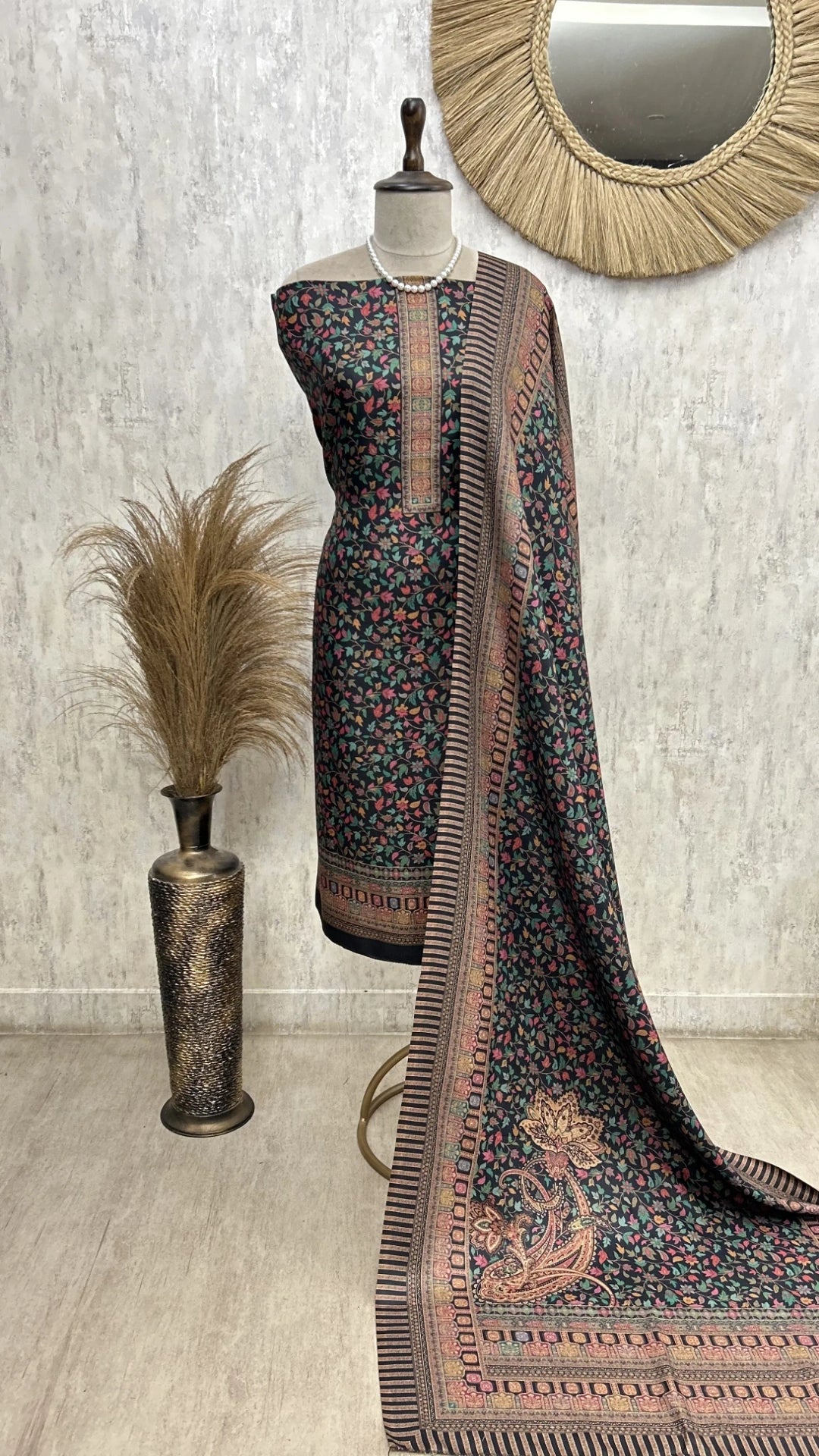 Parampara Floral Grace Unstiched Suit