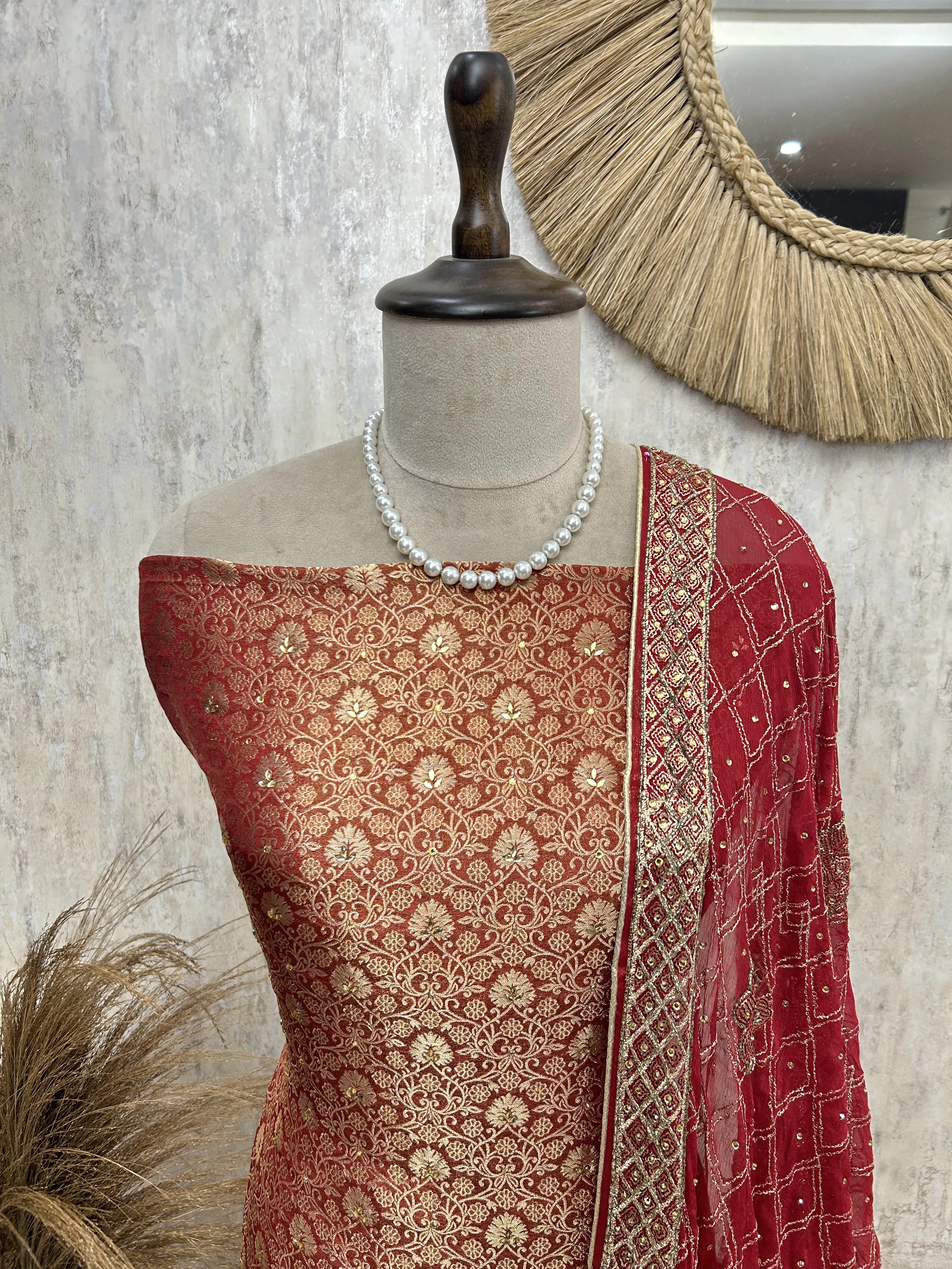 Festive Elegance Unstiched Suit