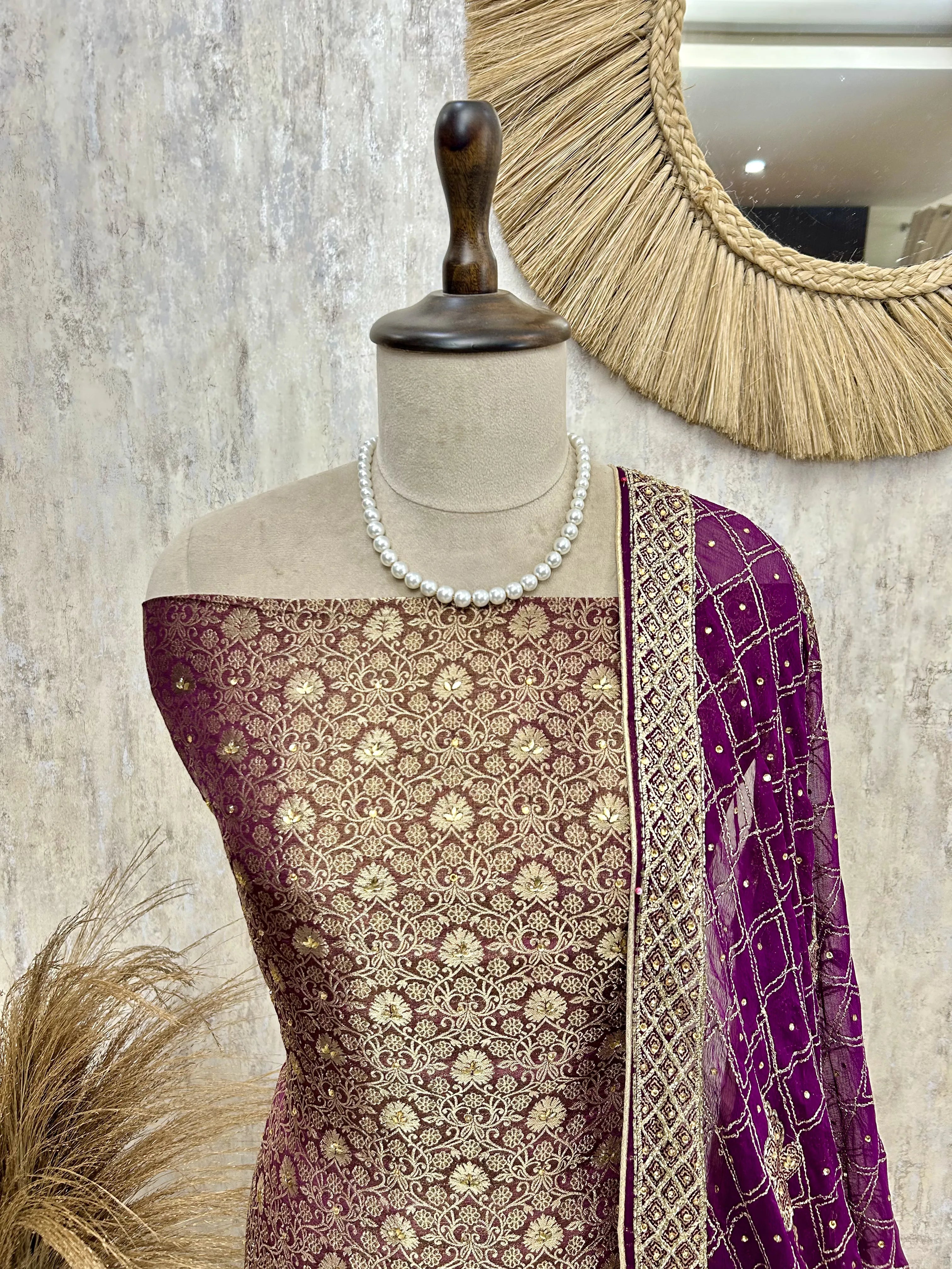 Festive Elegance Unstiched Suit