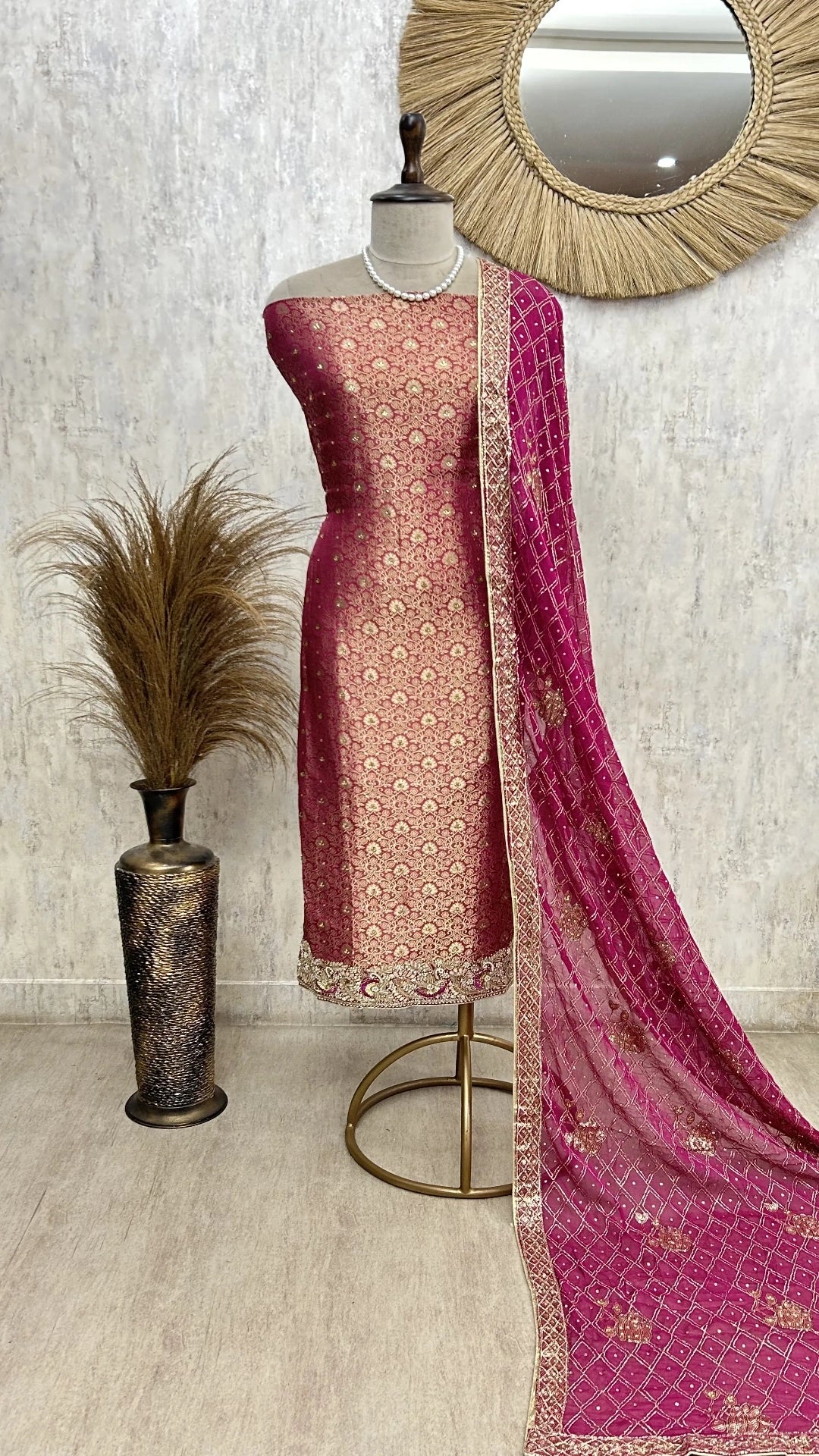 Festive Elegance Unstiched Suit