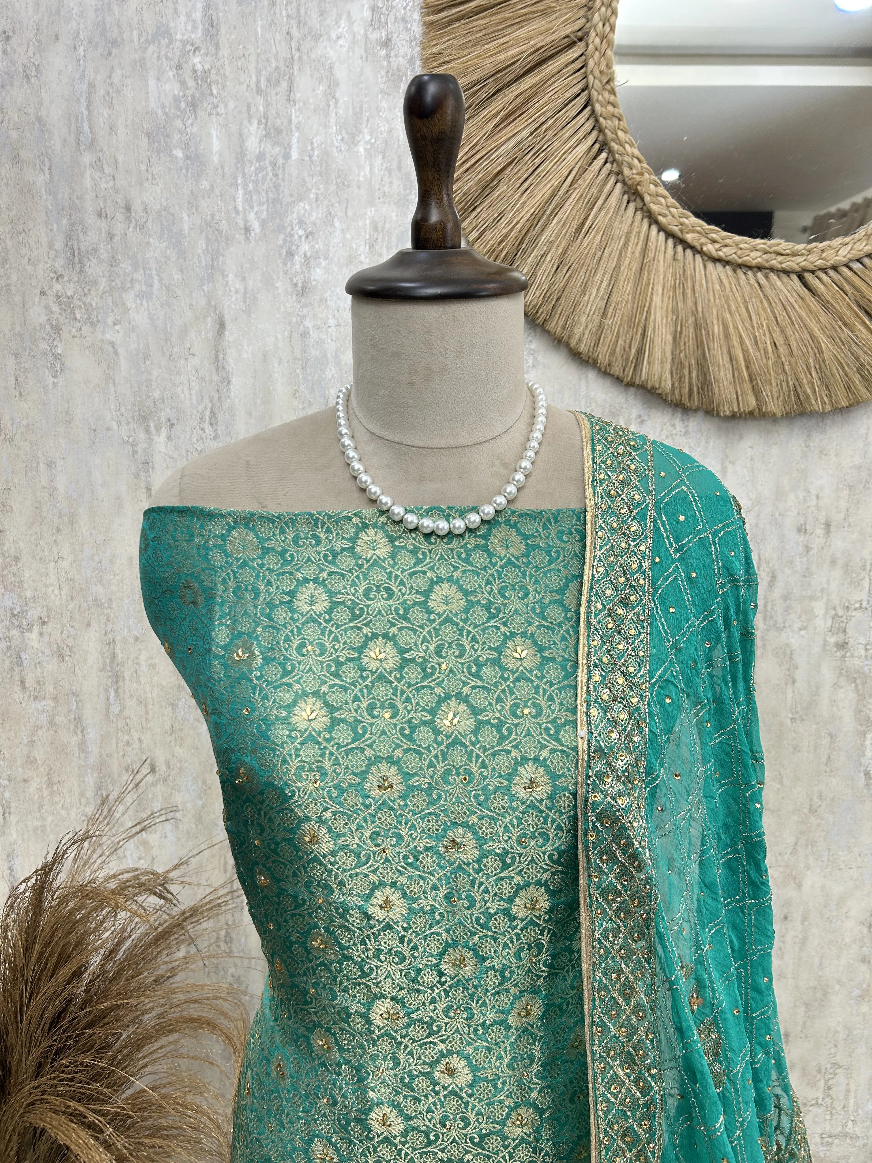 Festive Elegance Unstiched Suit