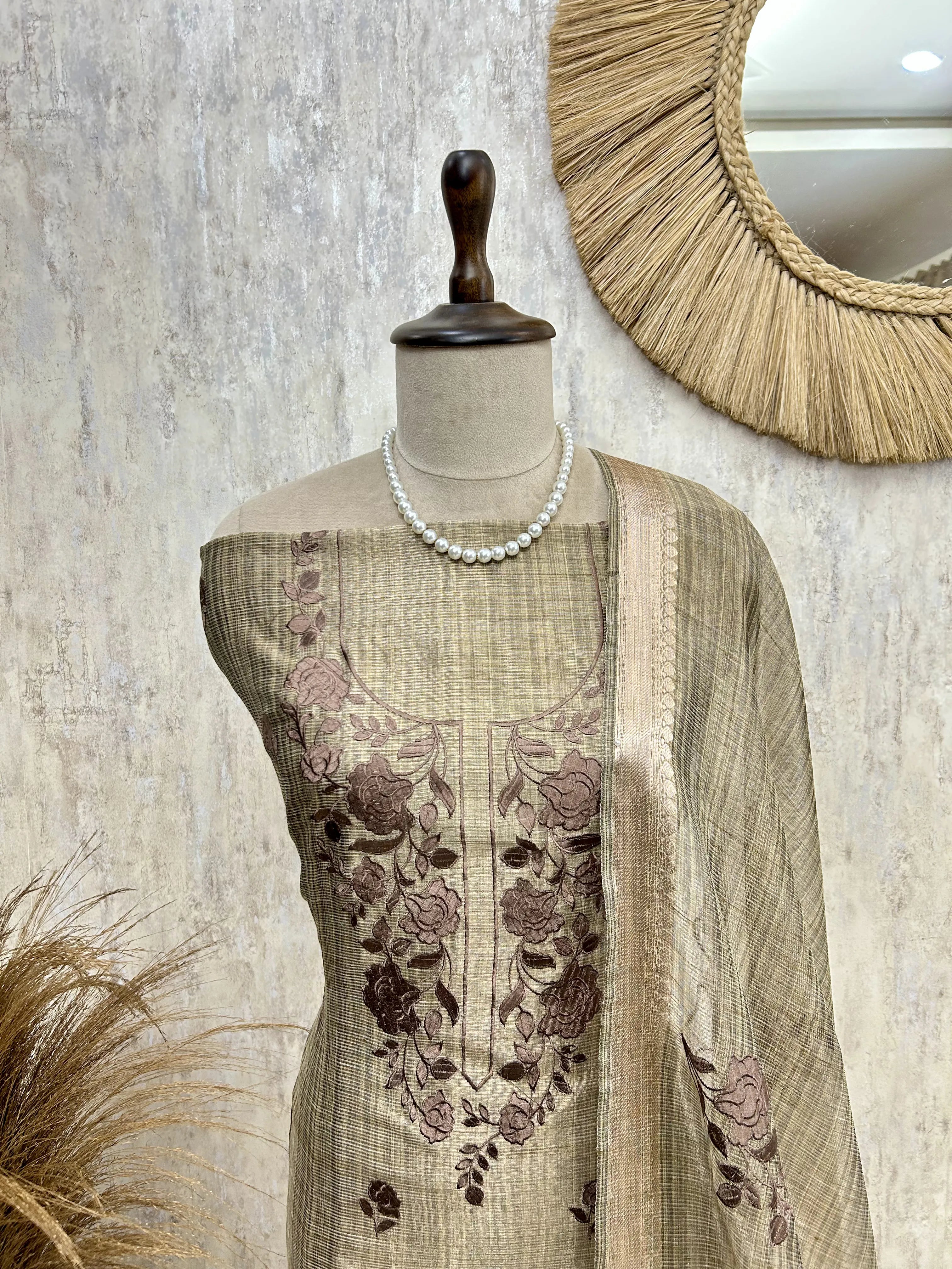 Classic Ethnic Charm Unstiched Suit