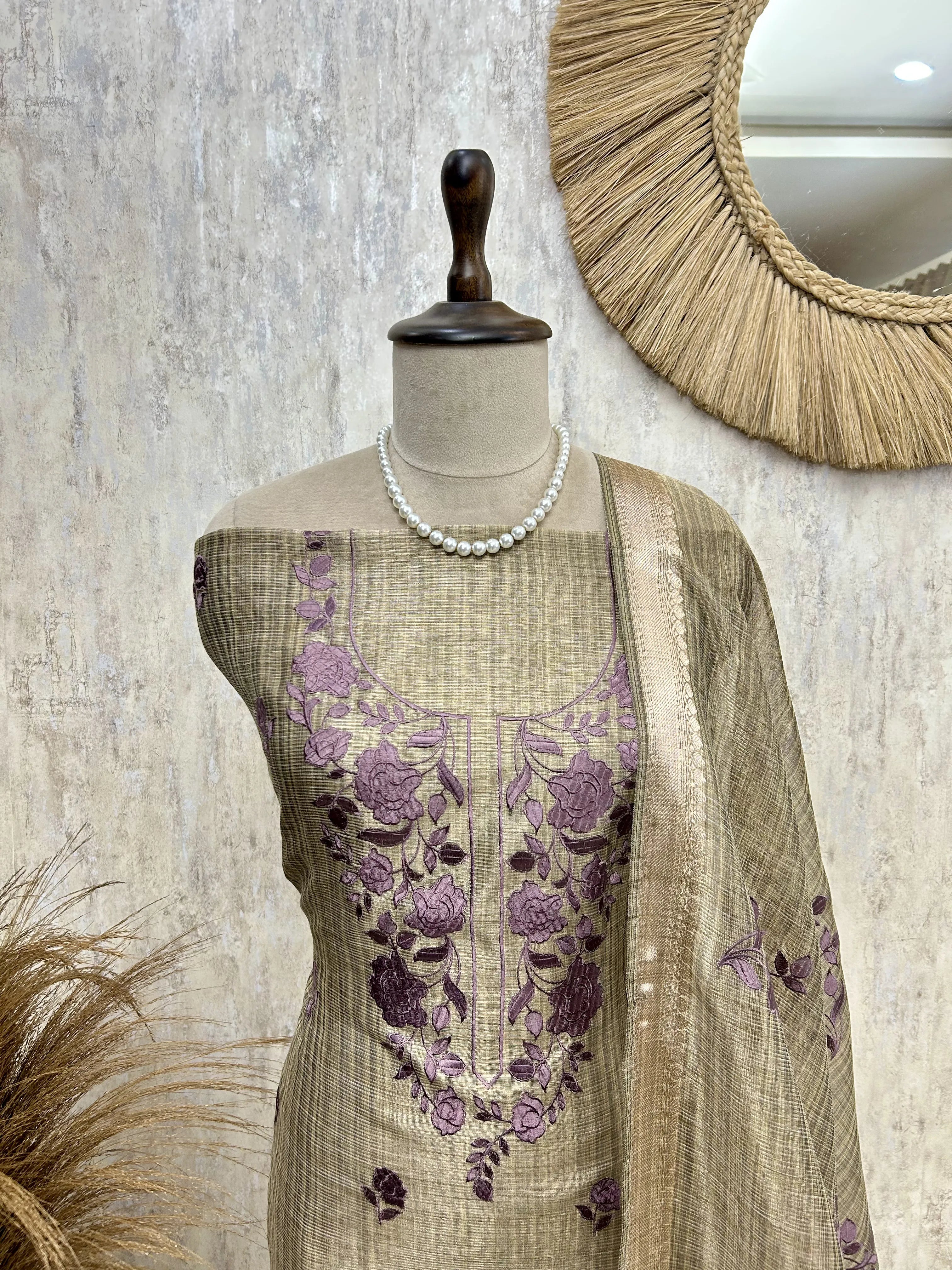 Classic Ethnic Charm Unstiched Suit