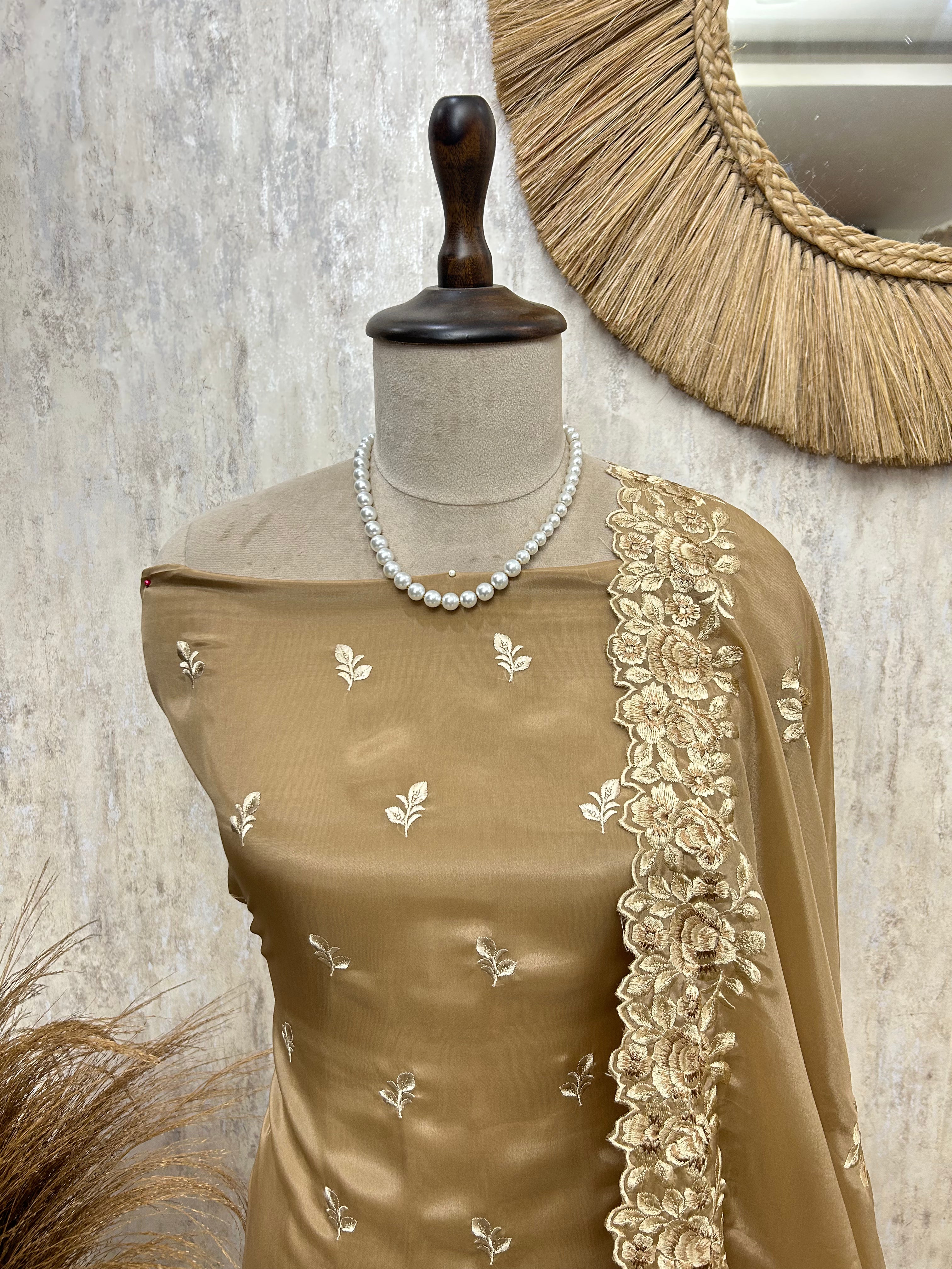 Rose Embroidered Grace Unstiched Suit