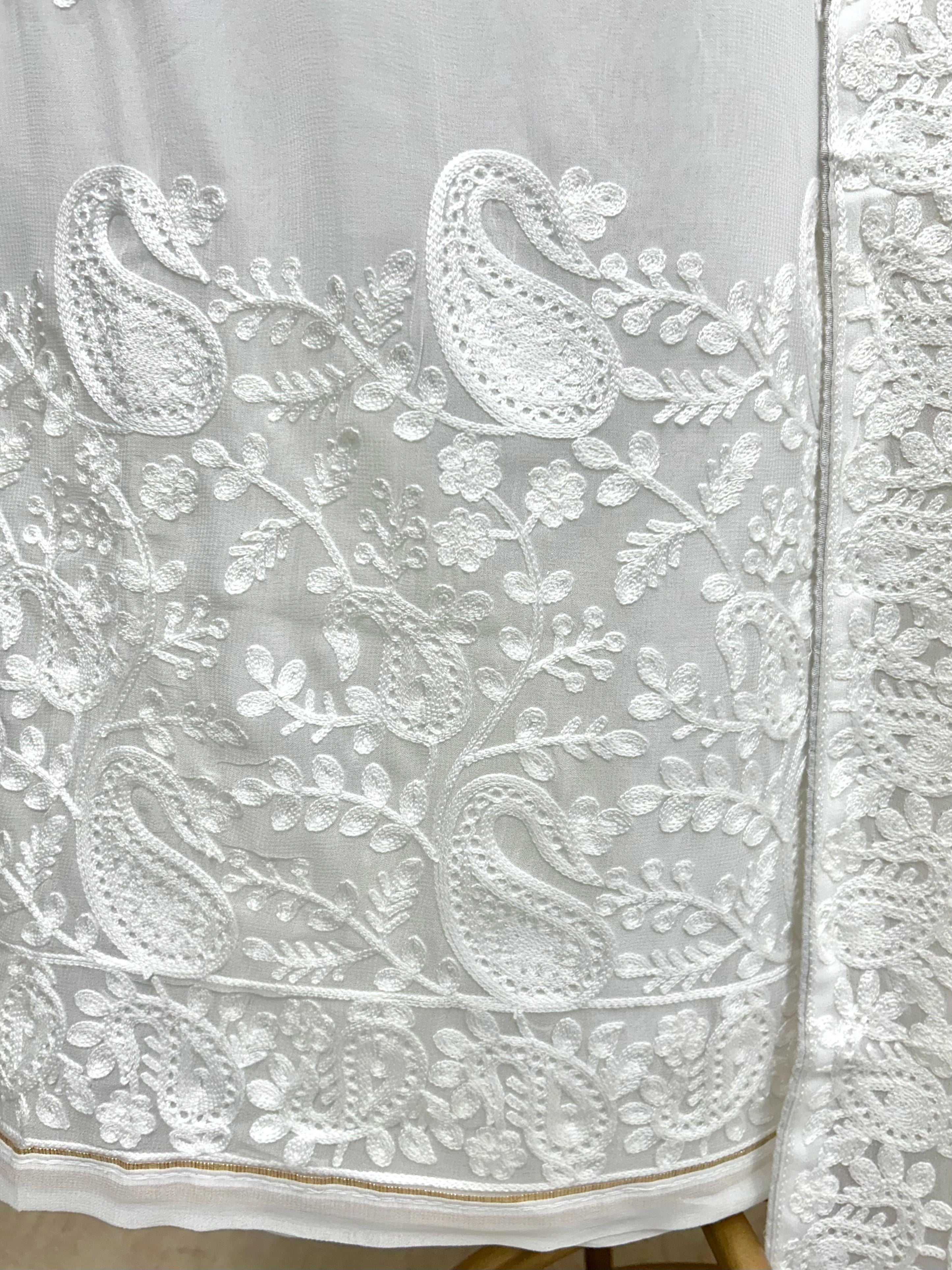 Chikankari Georgette Unstitched Suit Set