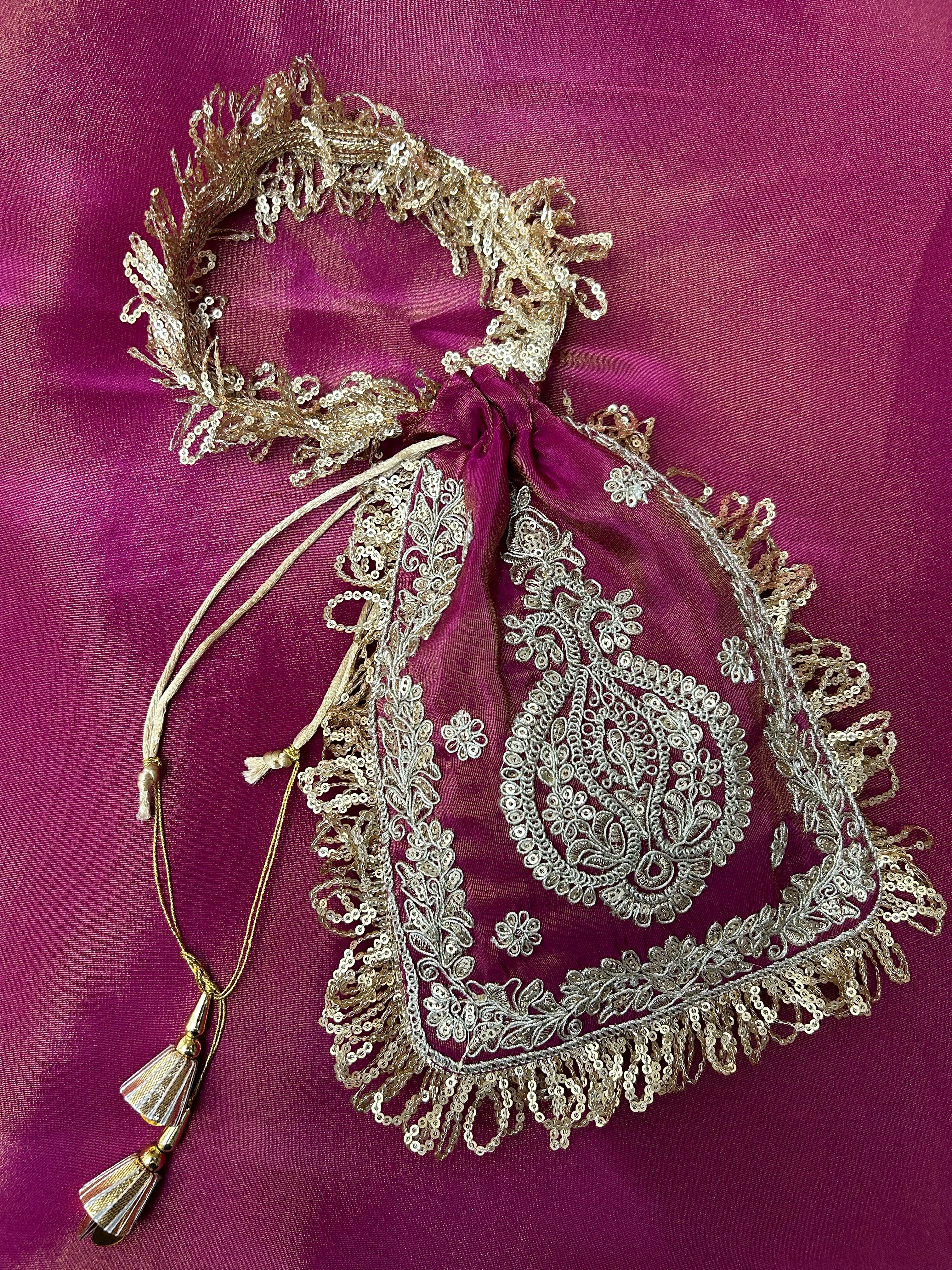 Tissue Unstitched Suit Set With Contrast Dupatta