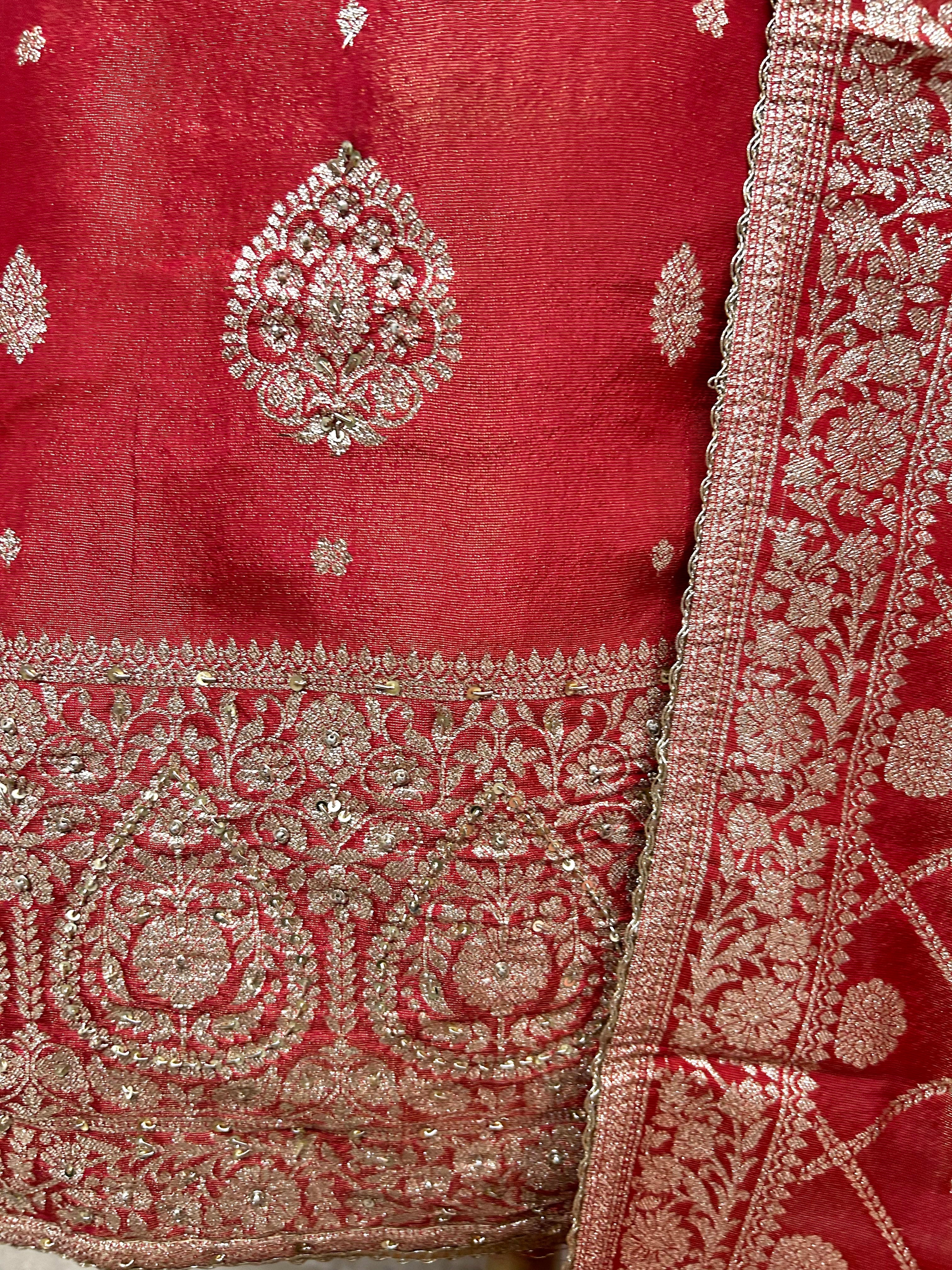 Banarasi Tissue Unstitched Suit Set