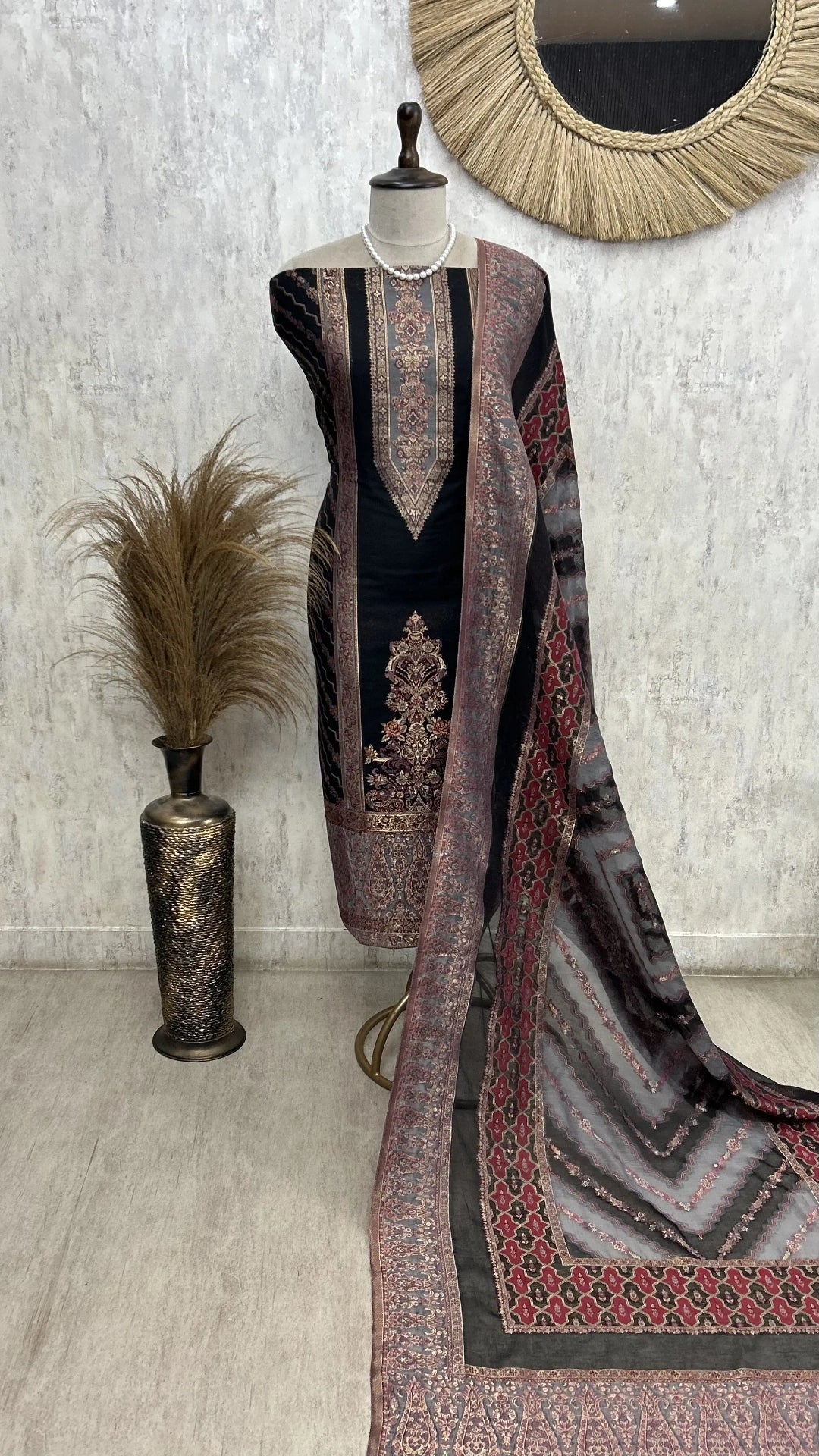 Classic Ethnic Weave Unstiched Suit