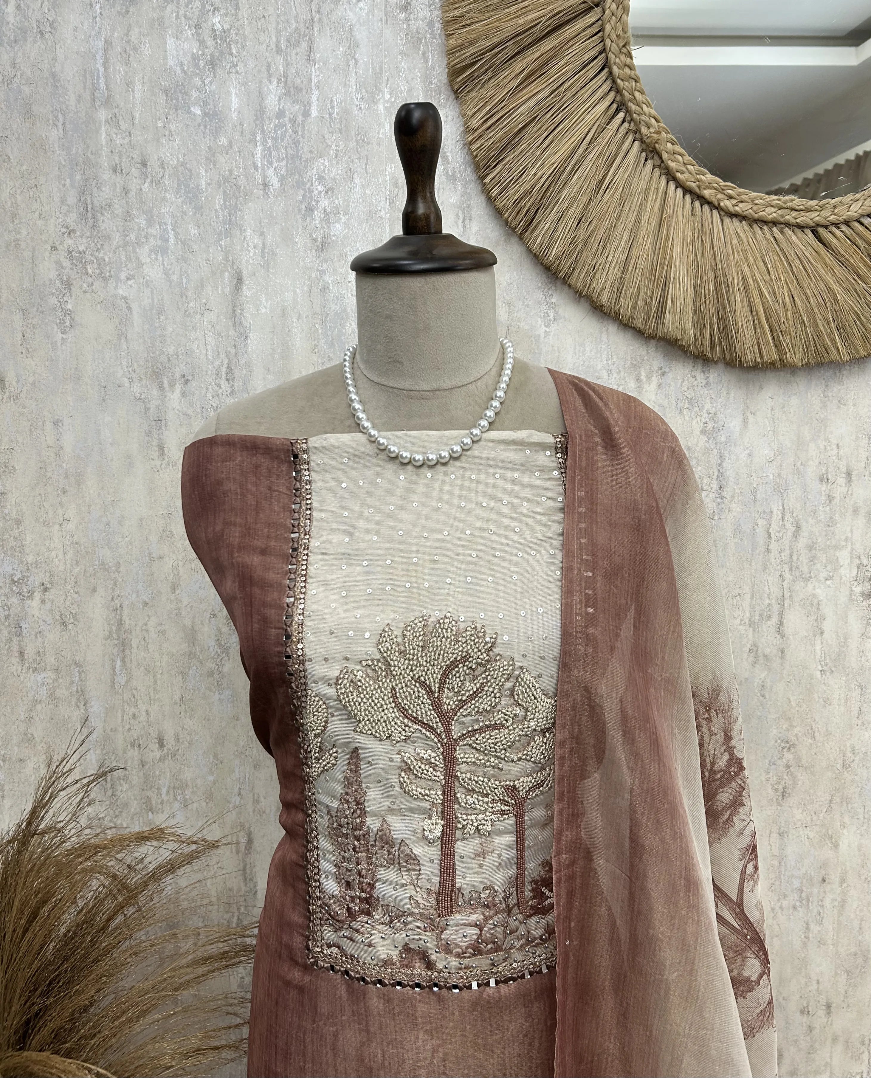 Pastel Grace Unstiched Suit