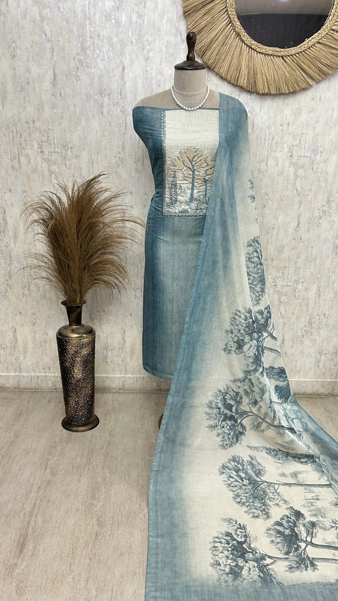 Pastel Grace Unstiched Suit