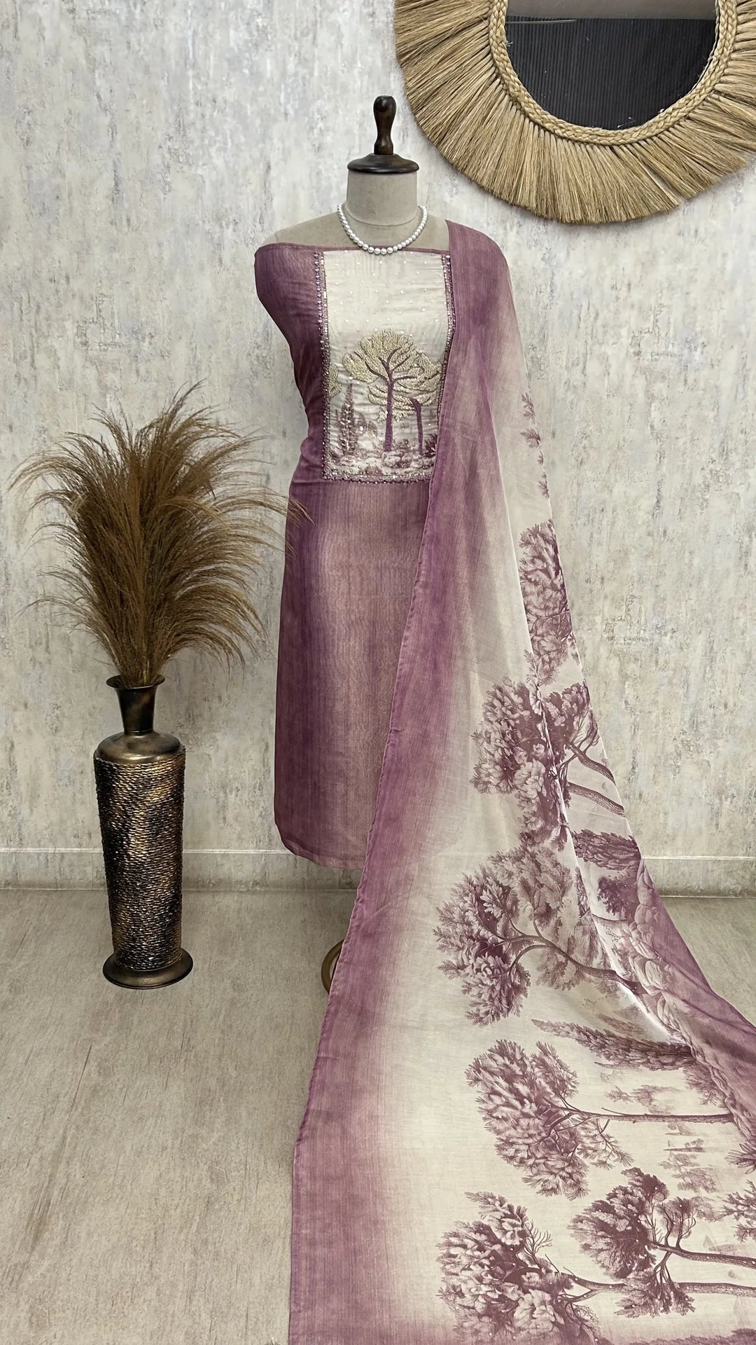 Pastel Grace Unstiched Suit