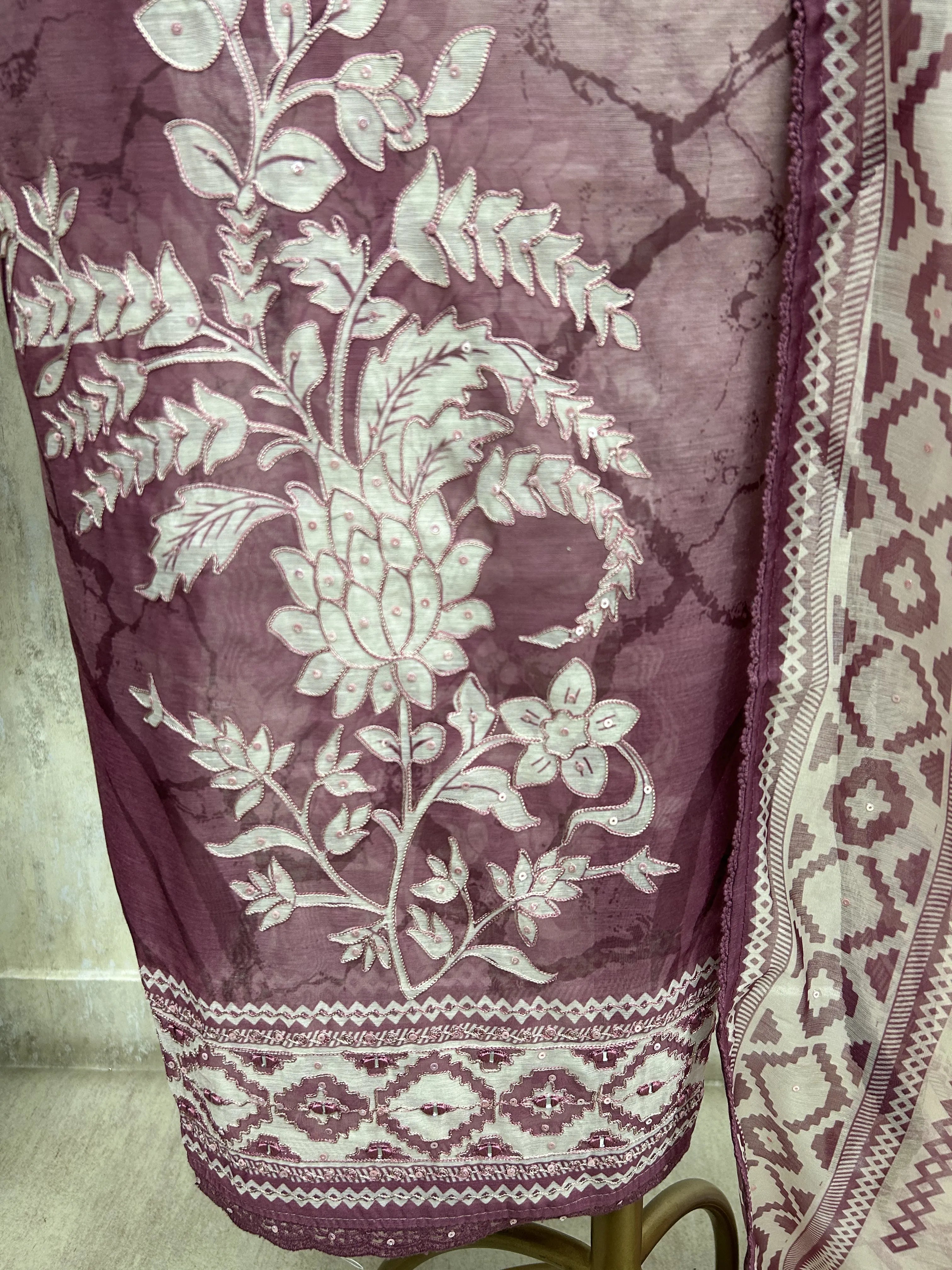 Elegant Ikat Impressions Unstiched Suit