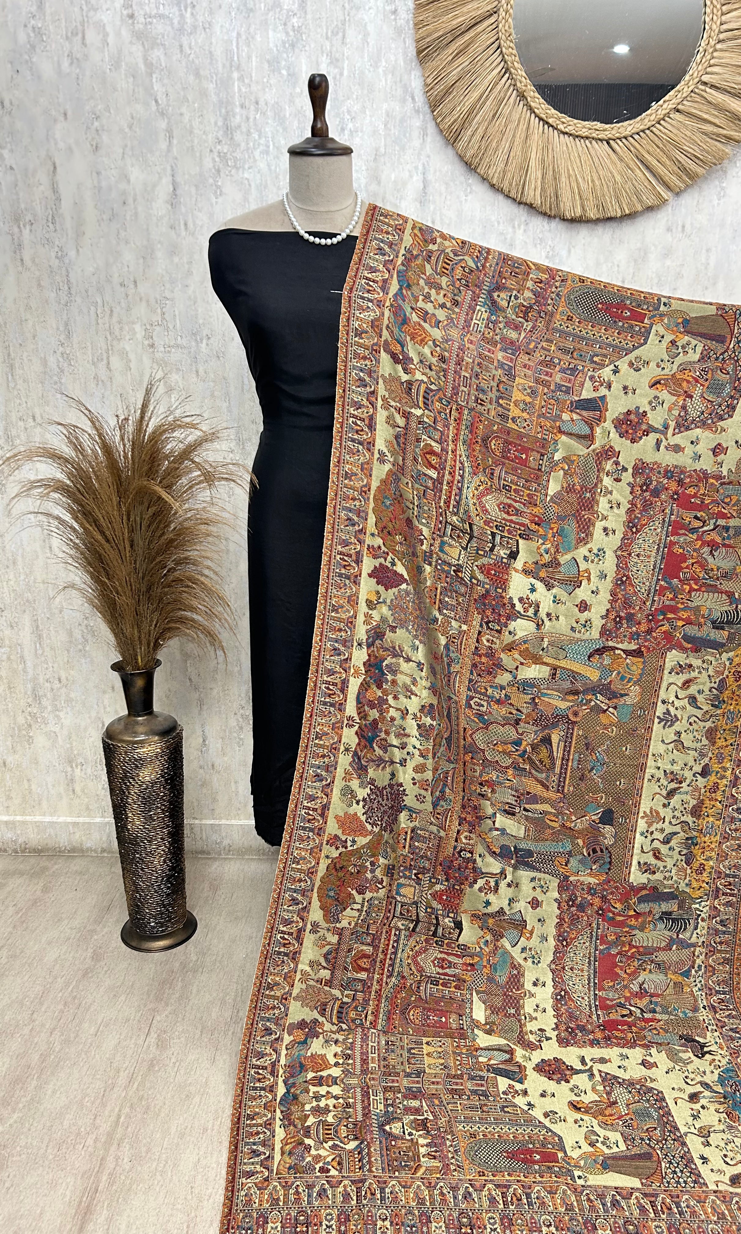 Reversible Semi Pashmina Unisex Shawls With Curated Box Packaging